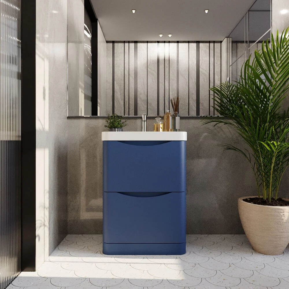 Dunwood Floor Standing 2 Drawer Vanity Unit with Thin Edge Basin - Choice of Colour and Size - Image 16