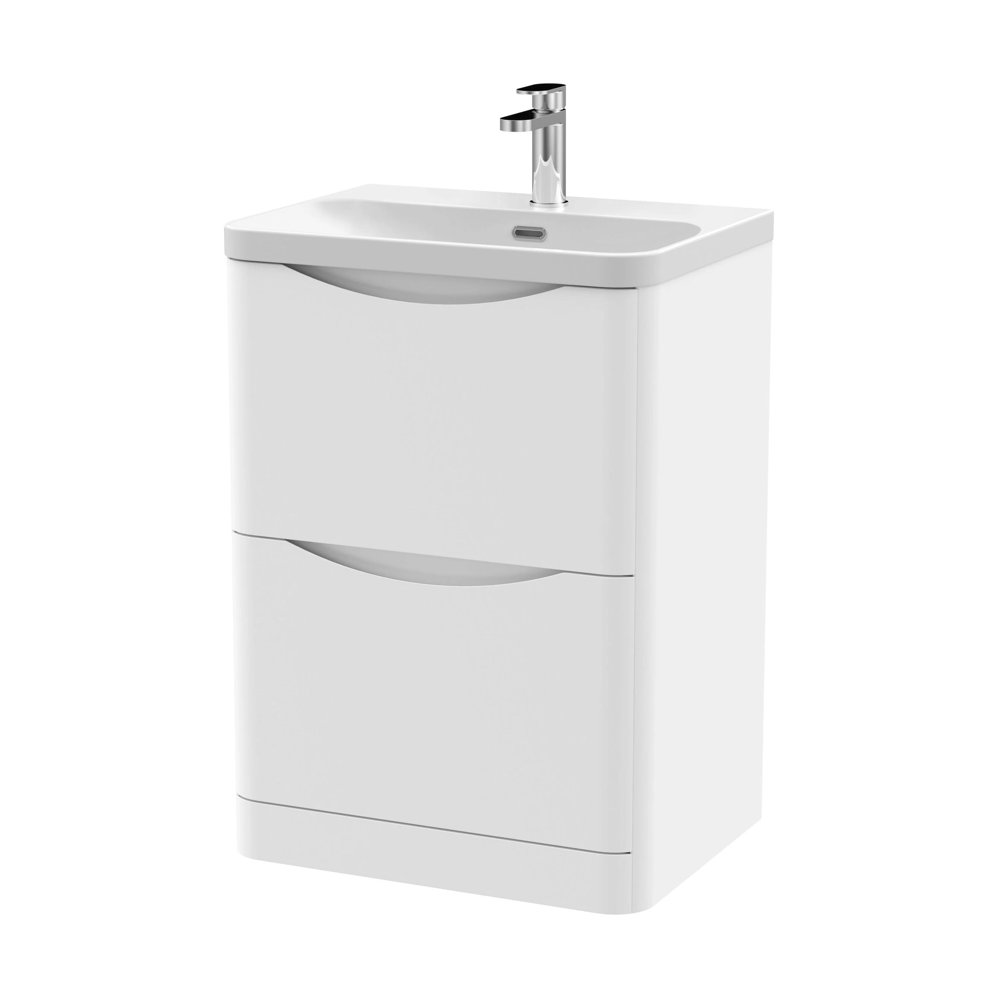 Dunwood Floor Standing 2 Drawer Vanity Unit with Thin Edge Basin - Choice of Colour and Size - Image 37