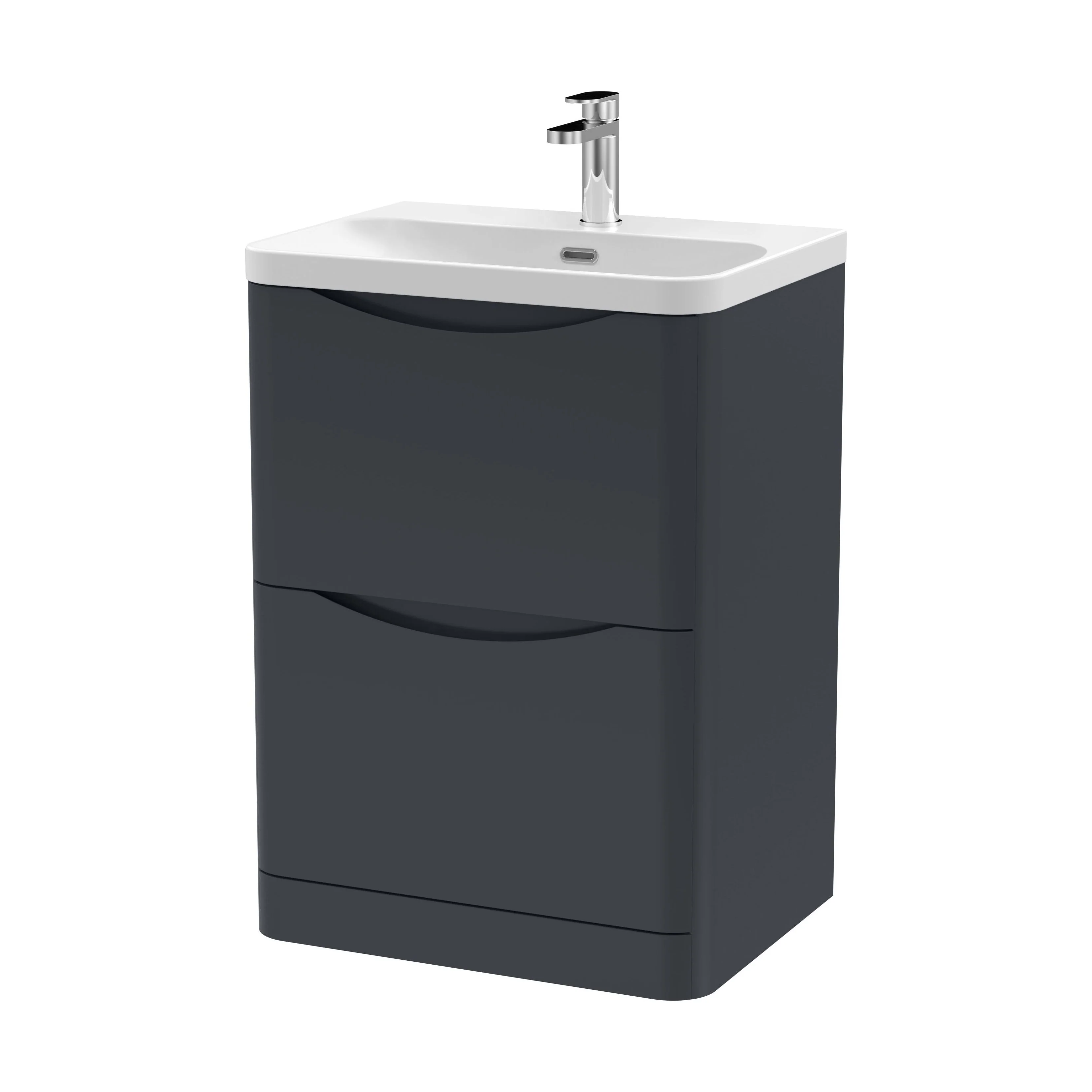 Dunwood Floor Standing 2 Drawer Vanity Unit with Thin Edge Basin - Choice of Colour and Size - Image 39
