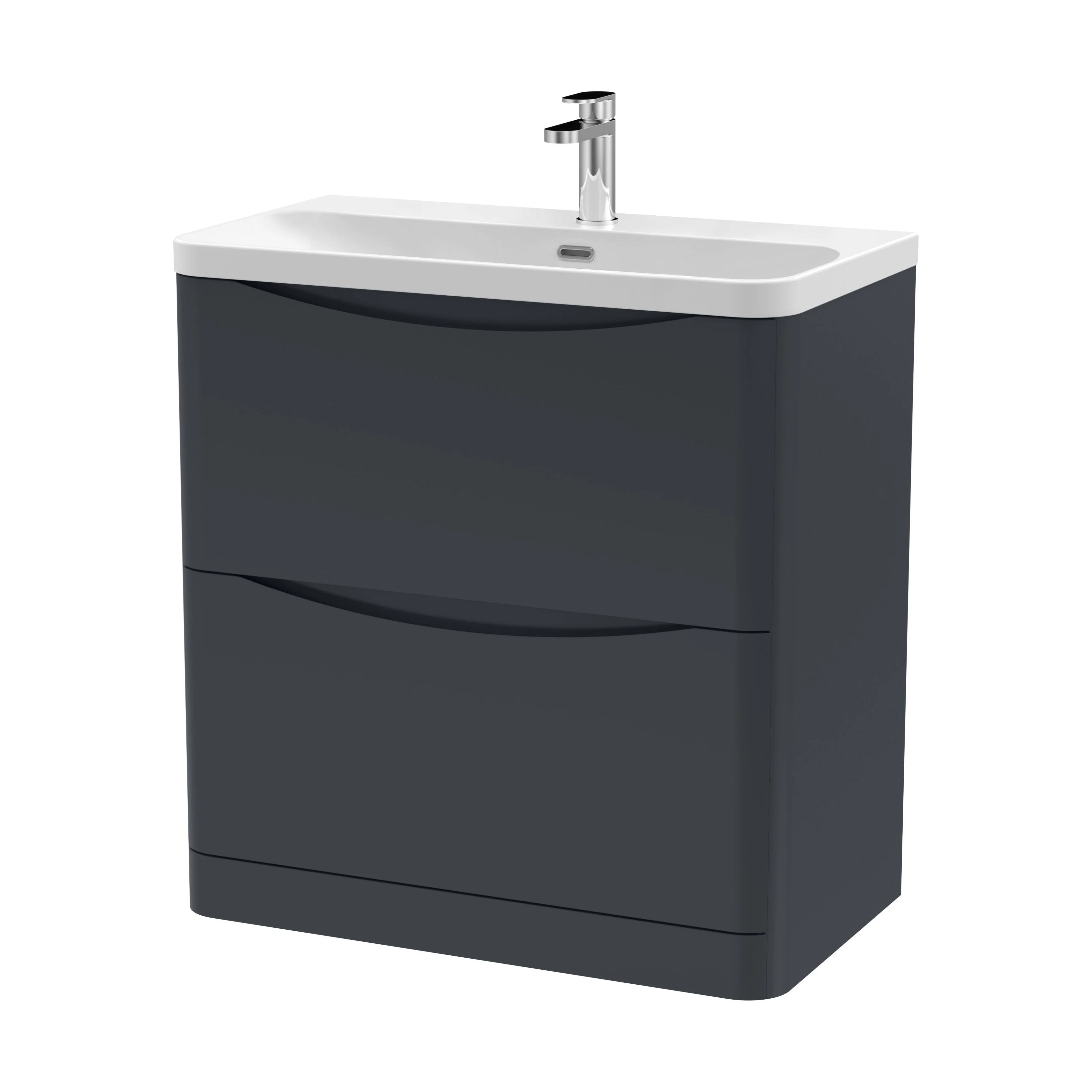 Dunwood Floor Standing 2 Drawer Vanity Unit with Thin Edge Basin - Choice of Colour and Size - Image 40