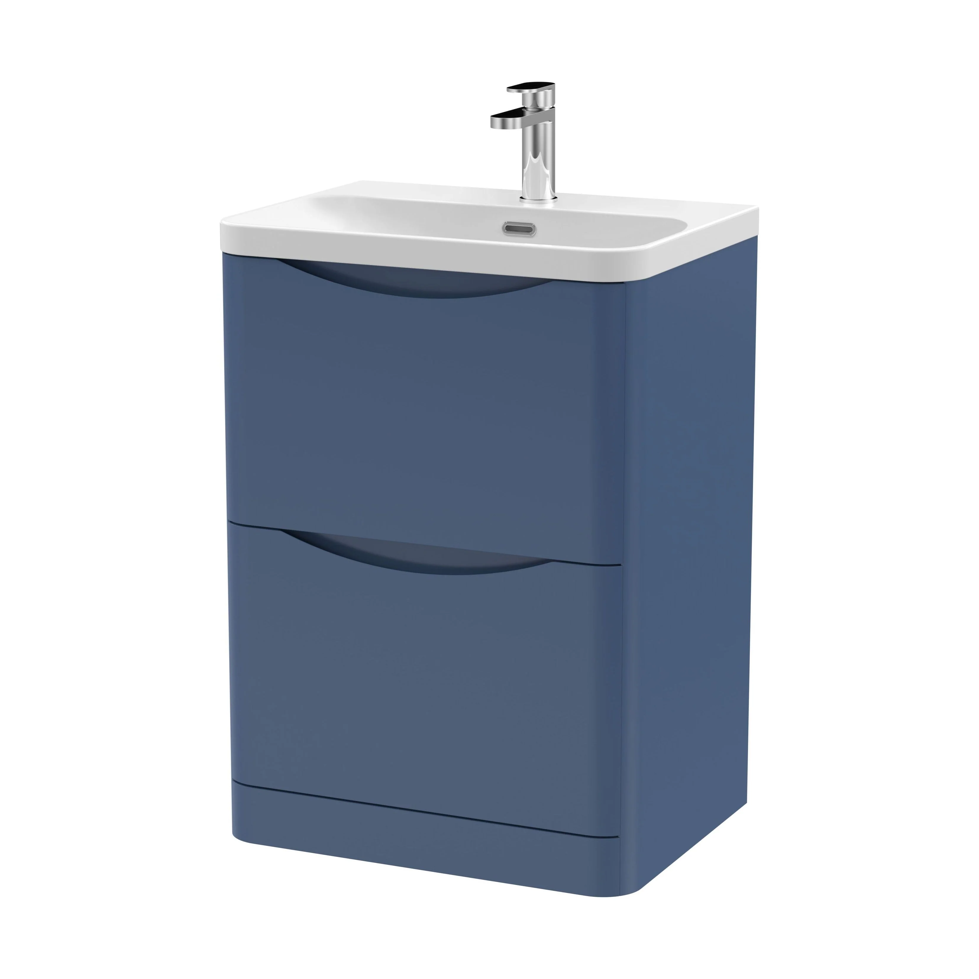 Dunwood Floor Standing 2 Drawer Vanity Unit with Thin Edge Basin - Choice of Colour and Size - Image 43