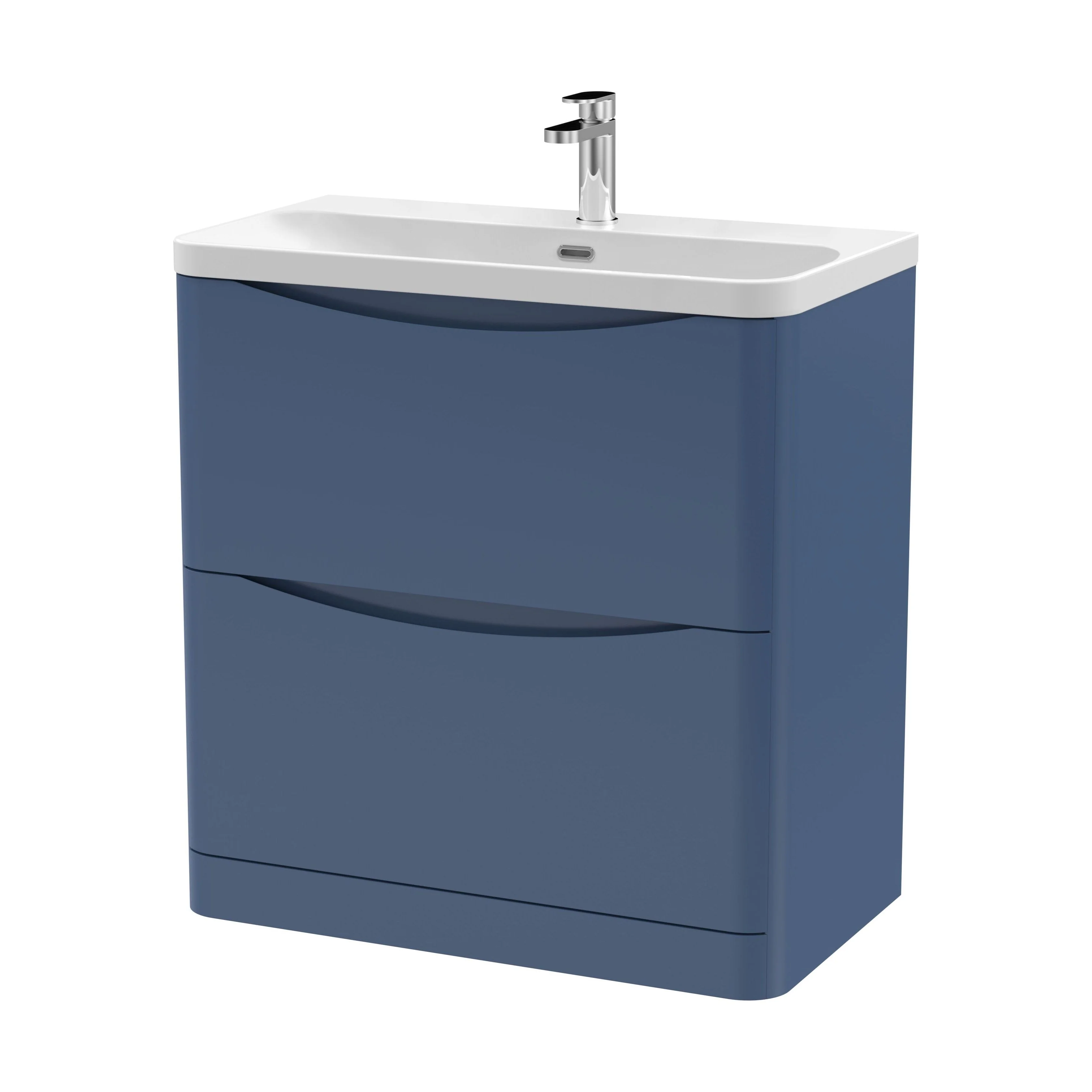Dunwood Floor Standing 2 Drawer Vanity Unit with Thin Edge Basin - Choice of Colour and Size - Image 44