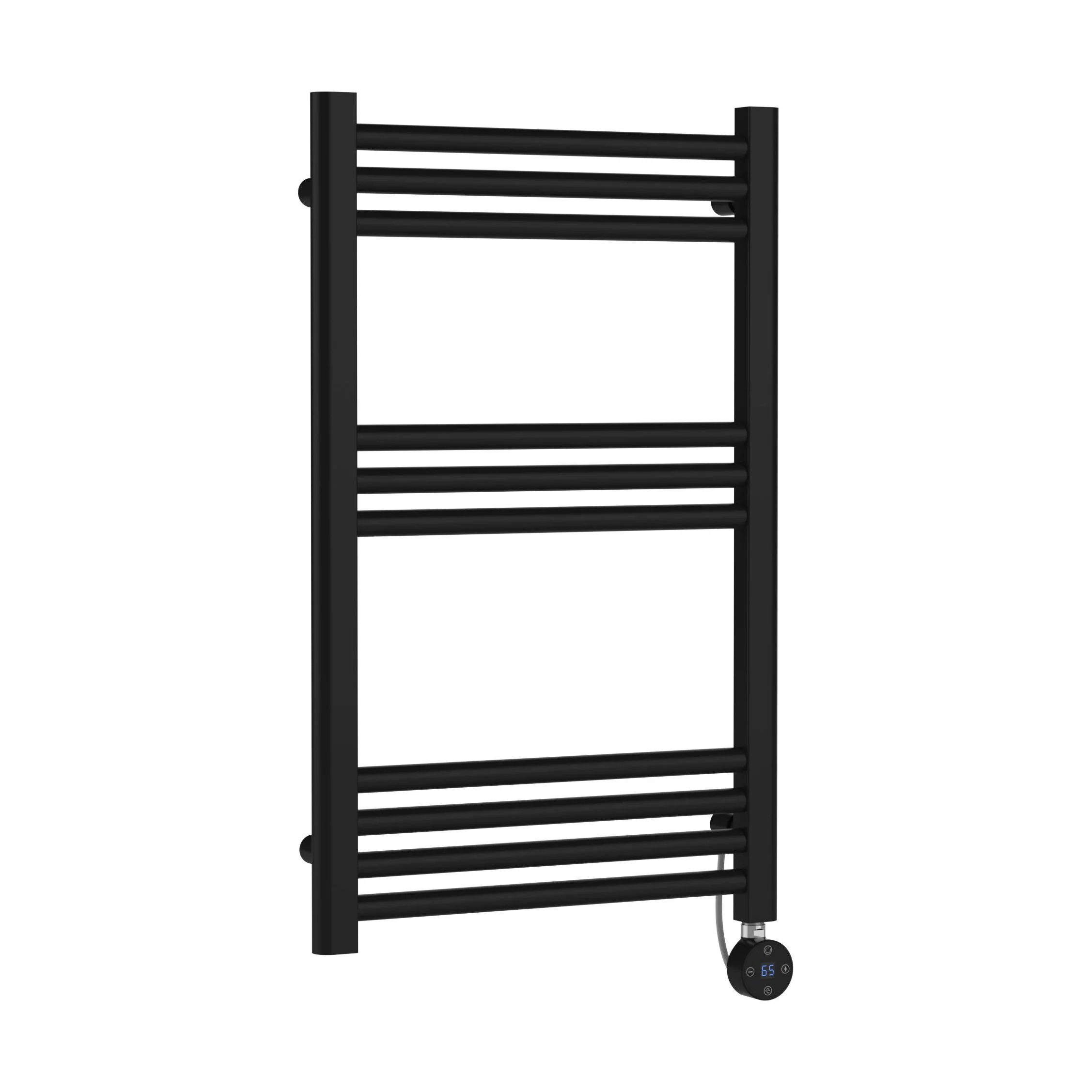 Croxall Electric Round Tube Heated Towel Rail with 10 Bars, 800 x 500mm - Choice of Colour - Image 3