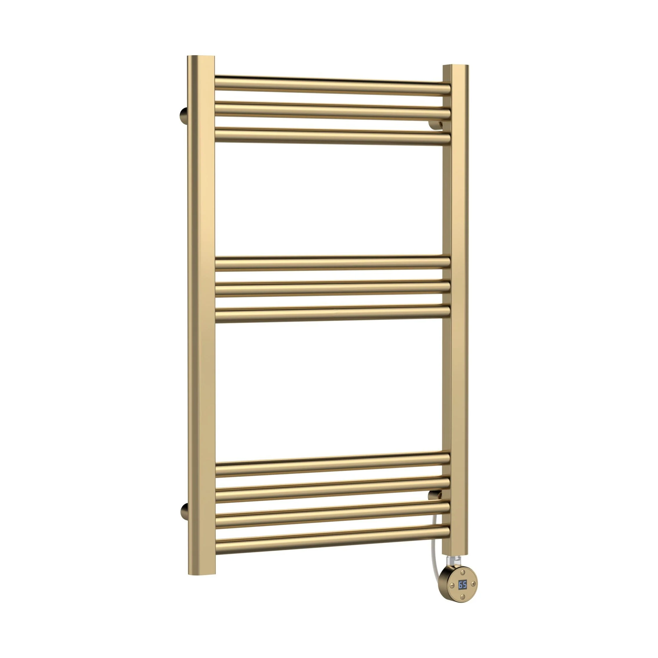 Croxall Electric Round Tube Heated Towel Rail with 10 Bars, 800 x 500mm - Choice of Colour - Image 4
