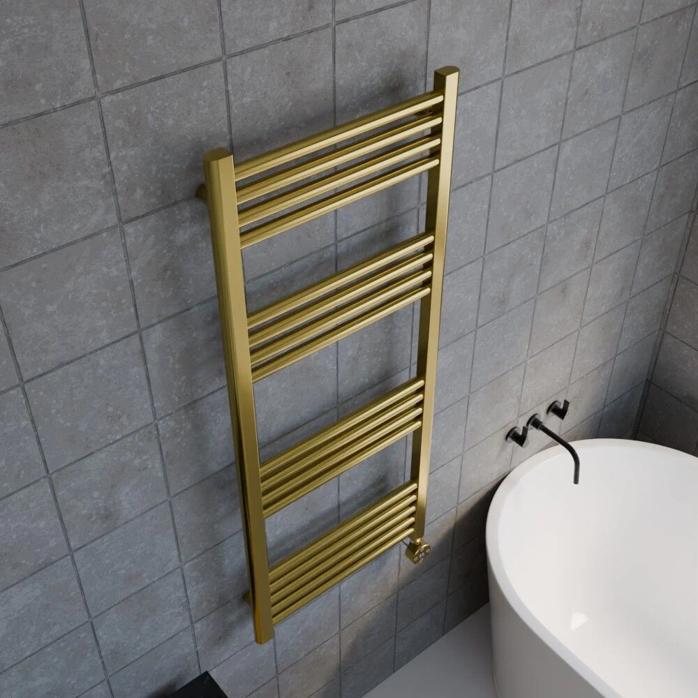Croxall Electric Round Tube Heated Towel Rail with 17 Bars, 1200 x 500mm - Choice of Colour - Image 15