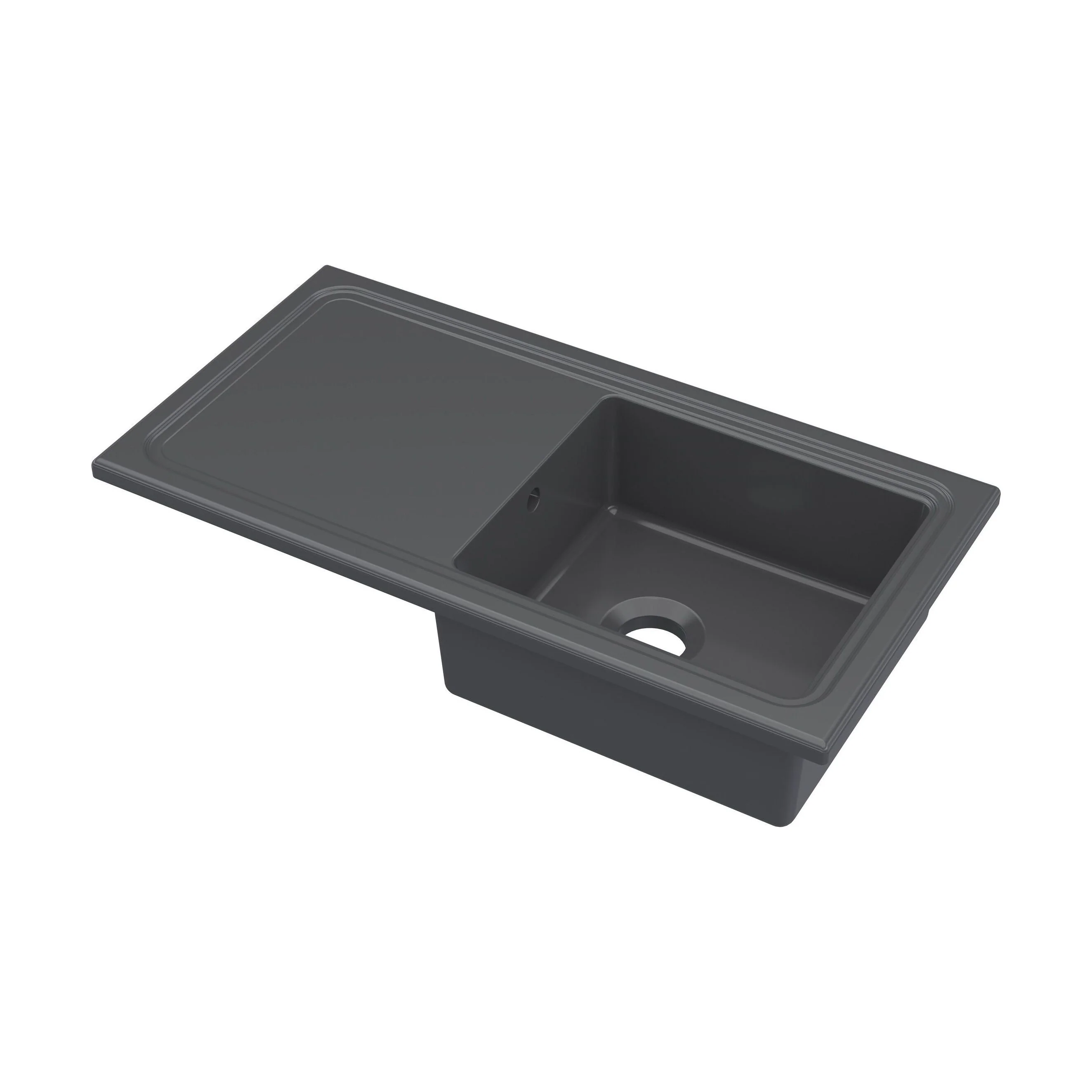 101cm Inset Counter Top Fireclay Ceramic Kitchen Sink - Multiple Options Available - Image 28