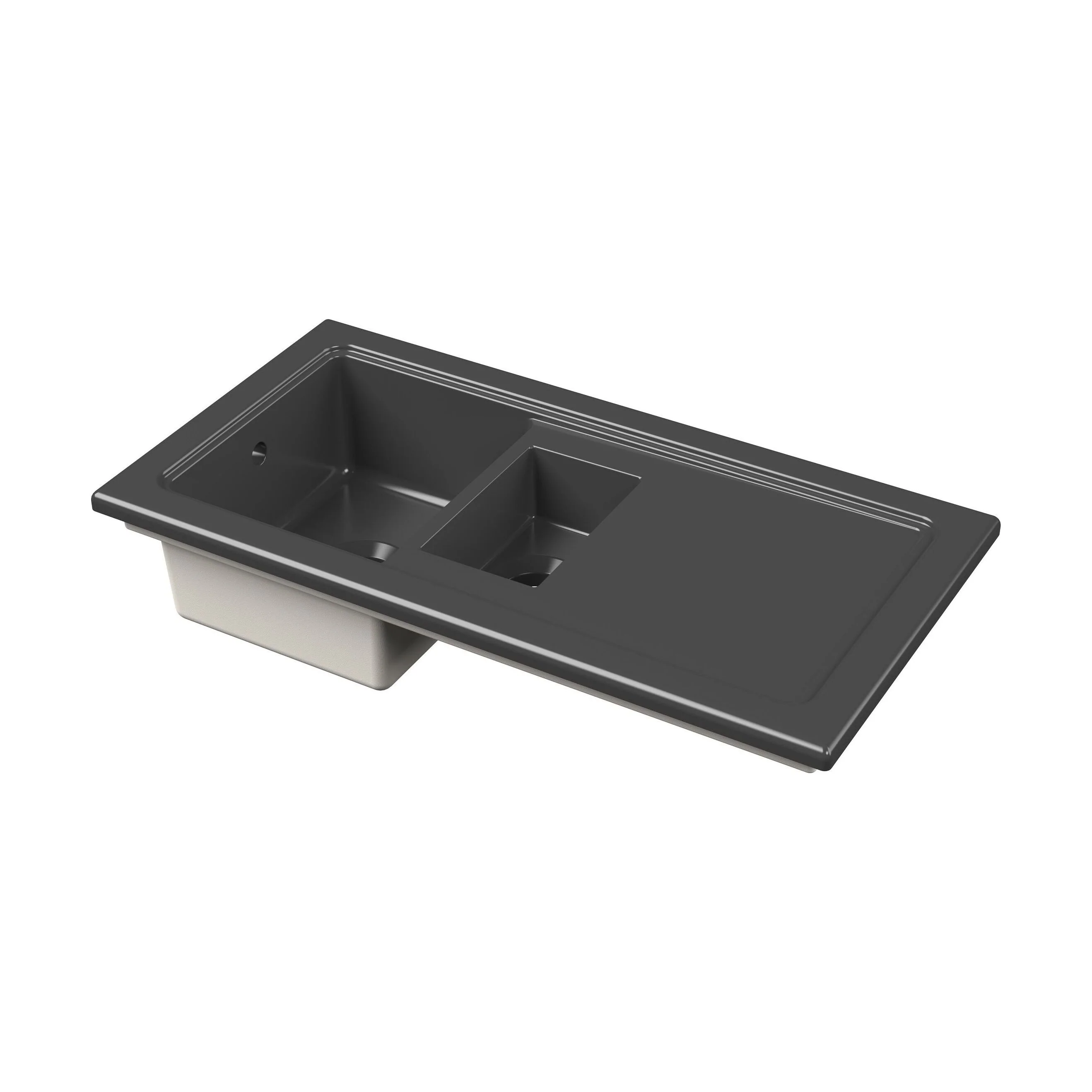101cm Inset Counter Top Fireclay Ceramic Kitchen Sink - Multiple Options Available - Image 29