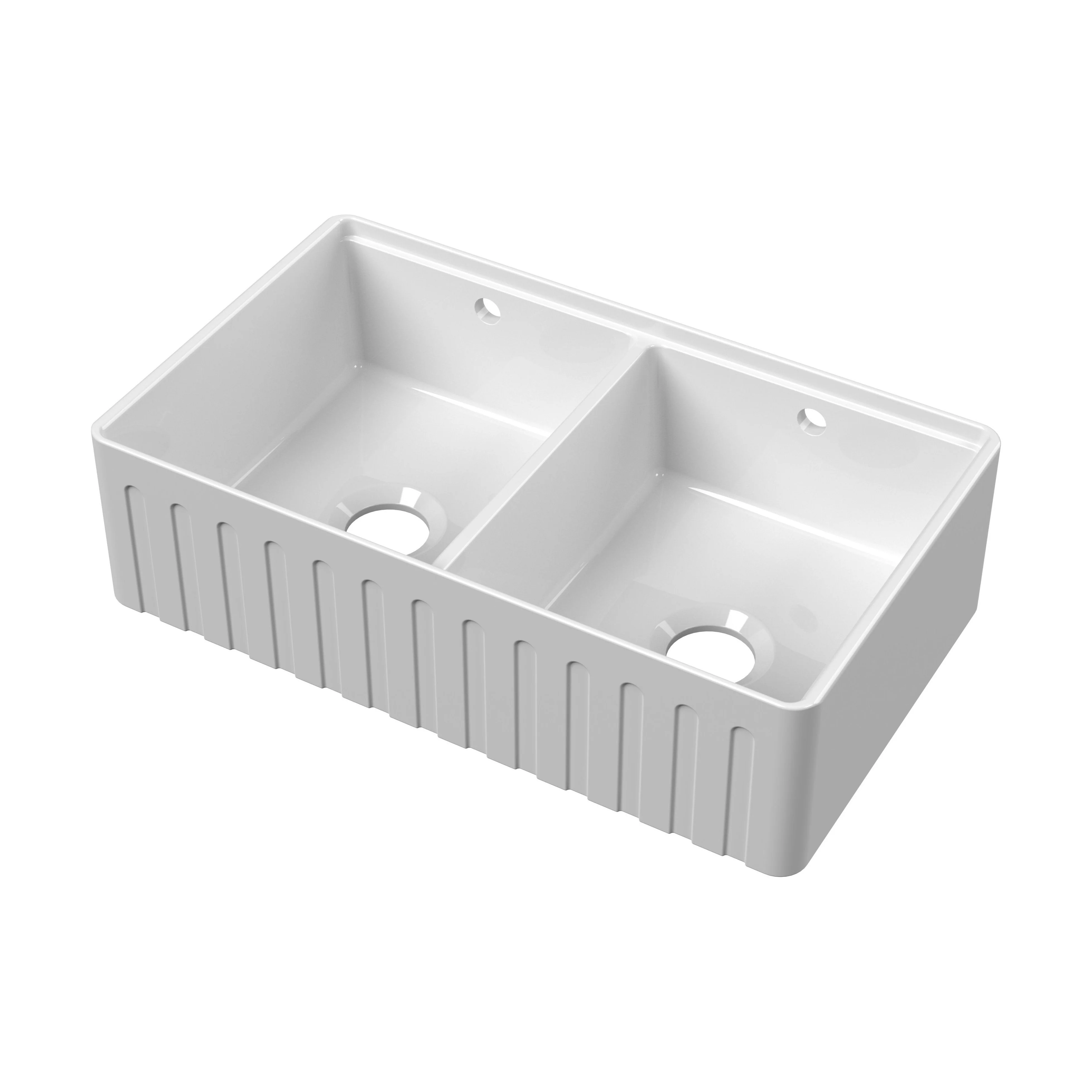 Fireclay Ceramic Kitchen Sink with Ledge - Choice of Design and Style - Image 17