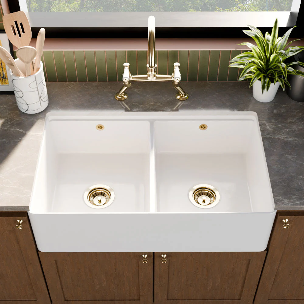 Fireclay Ceramic Kitchen Sink with Ledge - Choice of Design and Style - Image 9