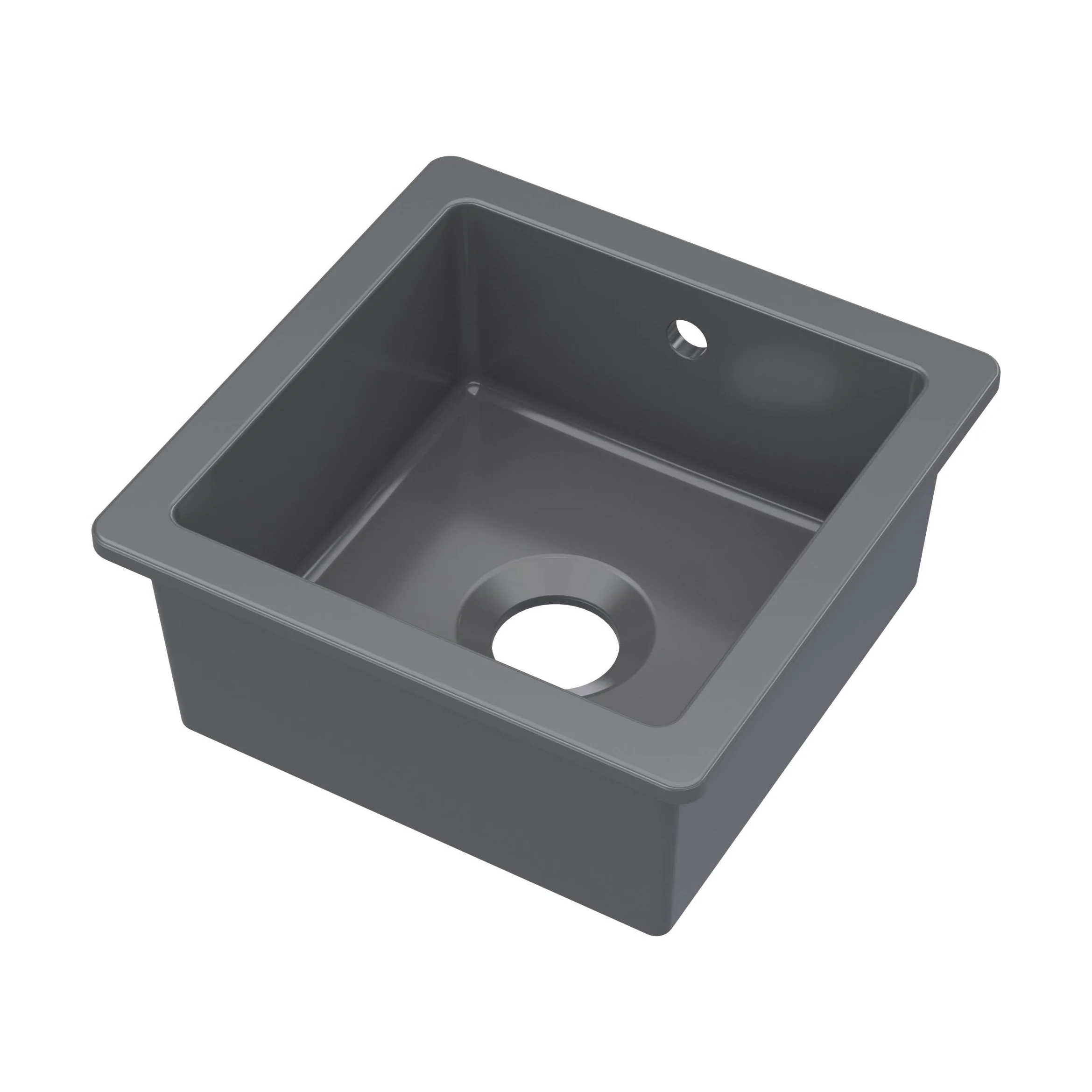 Fireclay Single Bowl Square Undermount Kitchen Sink with Overflow - 457mm - Multiple Colours - Image 8