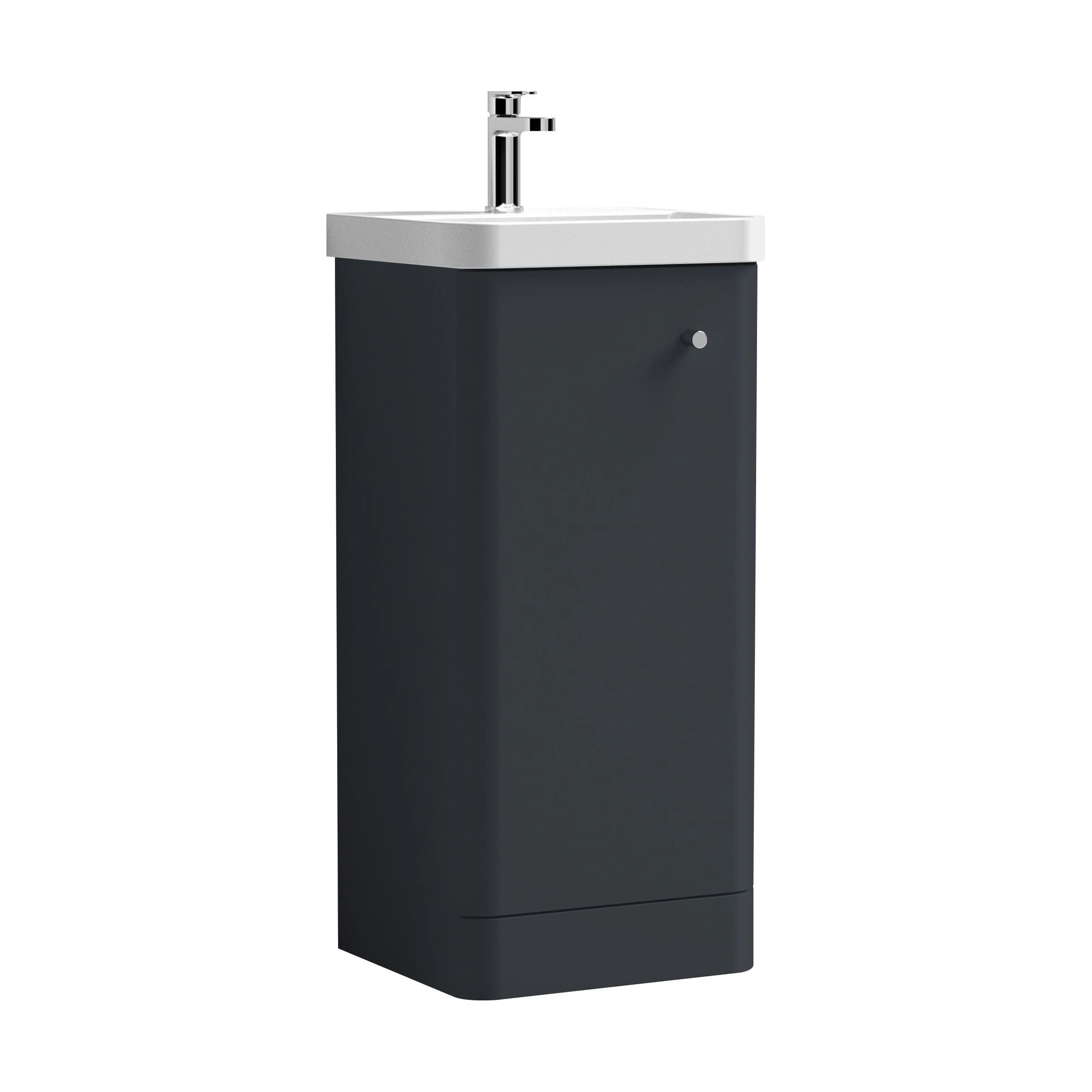 Flashbrook Floor Standing 1 Door Vanity Unit with Ceramic Basin - 400mm, Choice of Colour - Image 10