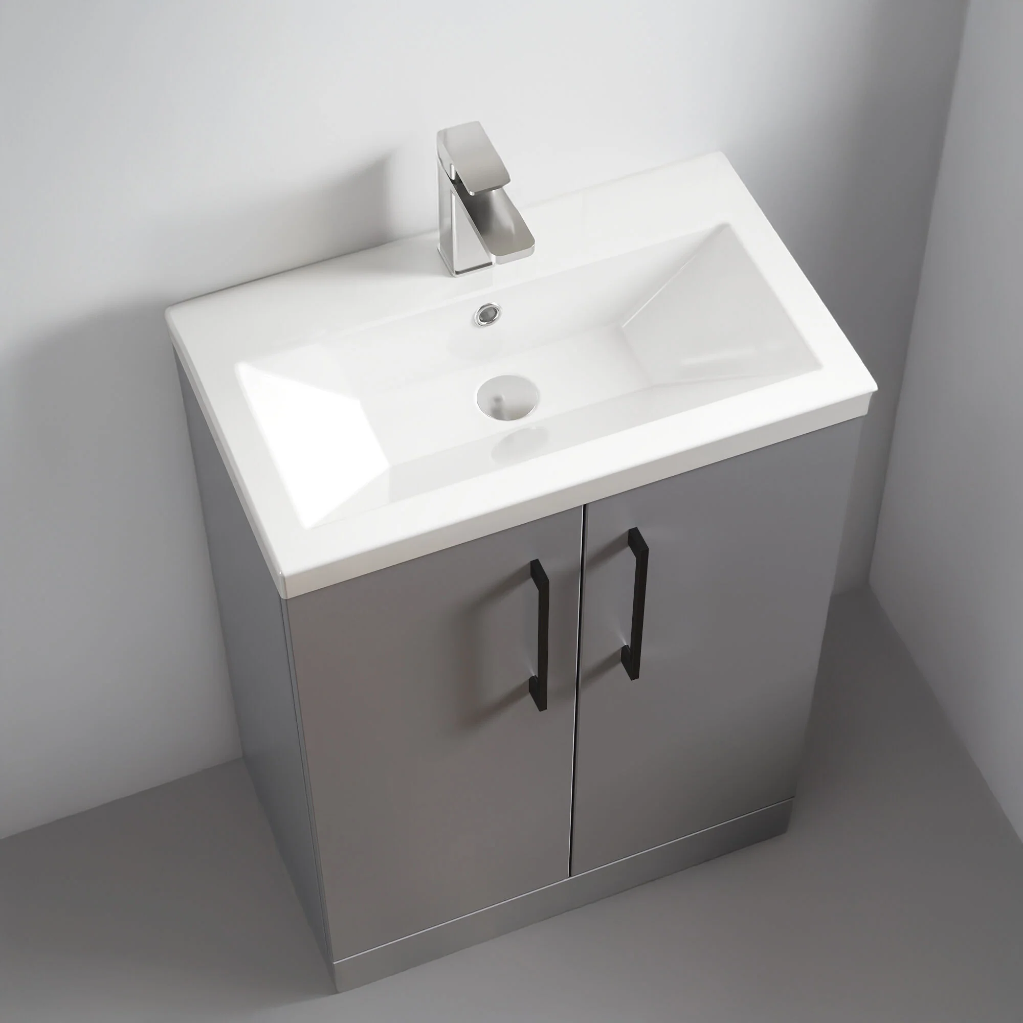 Bramshall Floor Standing Cloakroom Vanity Basin Unit with Choice of Finish, Handle Finish and Size - Image 127