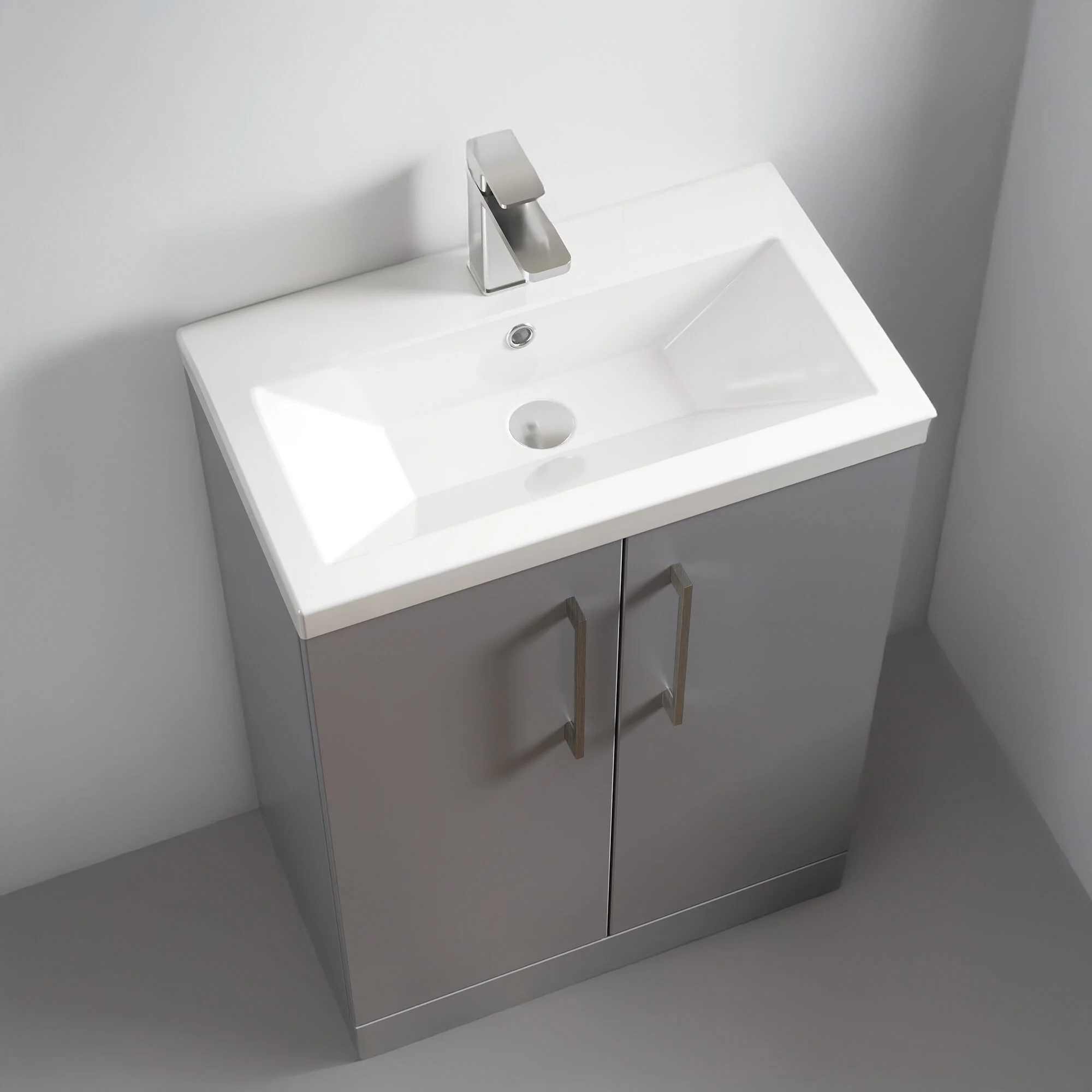 Bramshall Floor Standing Cloakroom Vanity Basin Unit with Choice of Finish, Handle Finish and Size - Image 130