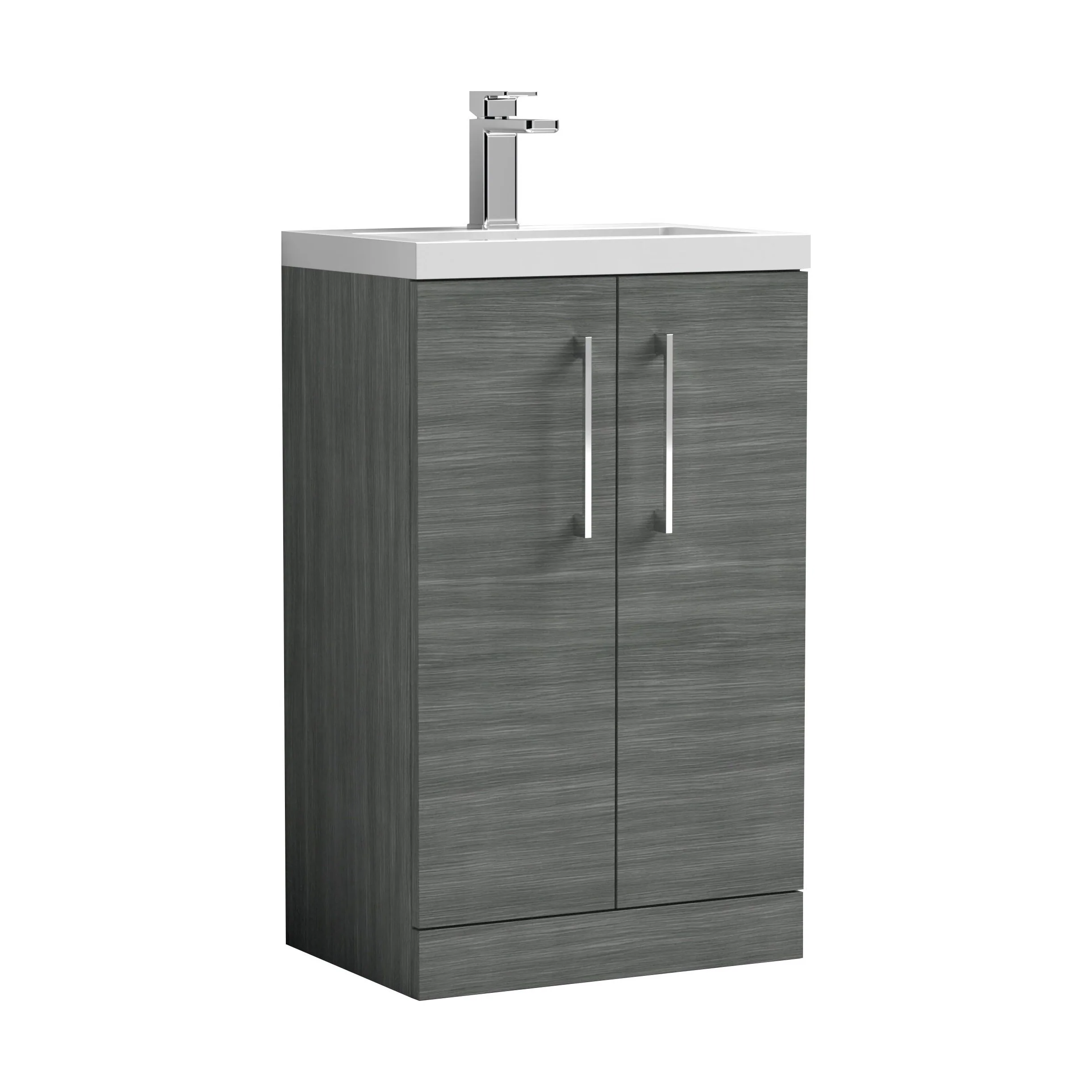 Bramshall Floor Standing Cloakroom Vanity Basin Unit with Choice of Finish, Handle Finish and Size - Image 133