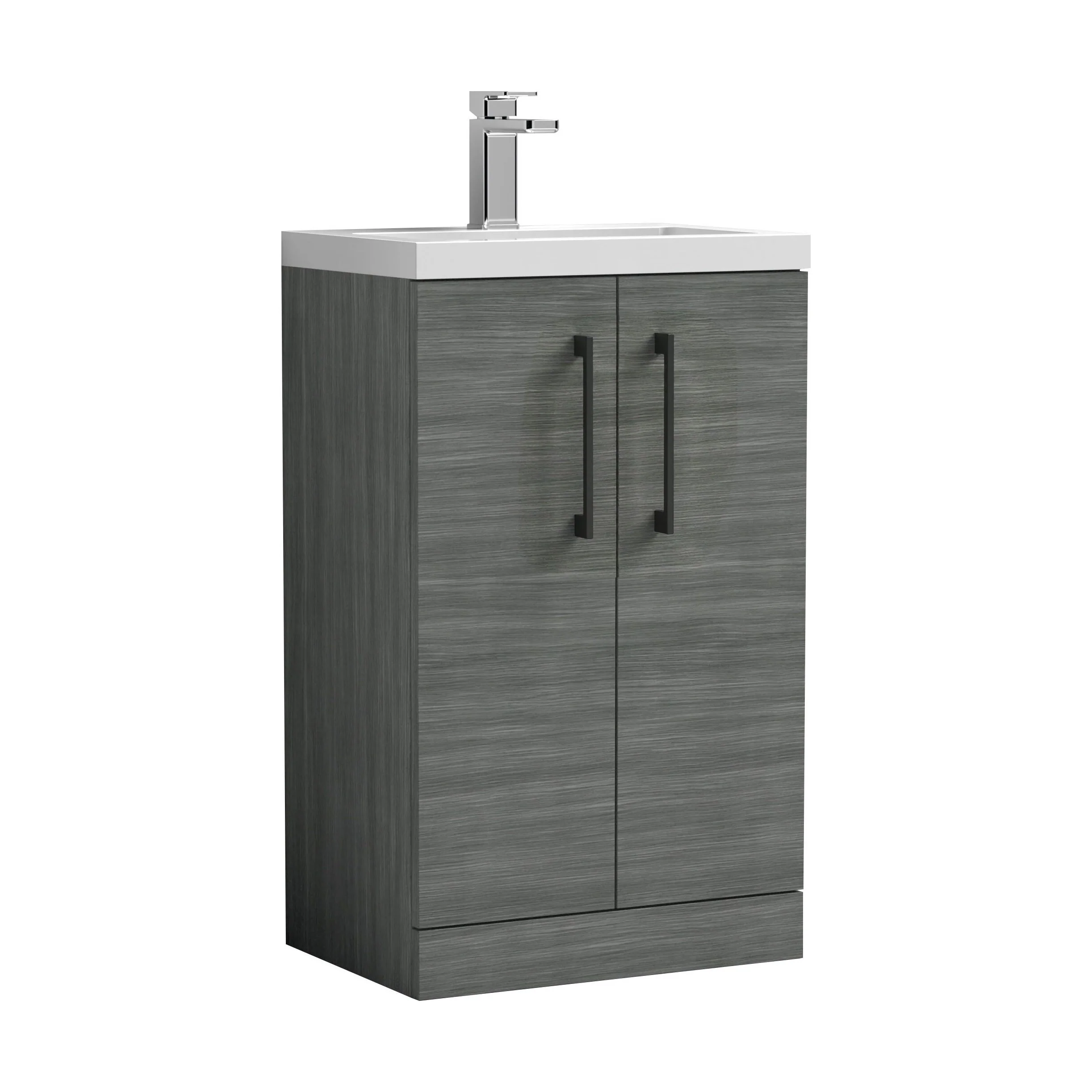 Bramshall Floor Standing Cloakroom Vanity Basin Unit with Choice of Finish, Handle Finish and Size - Image 134