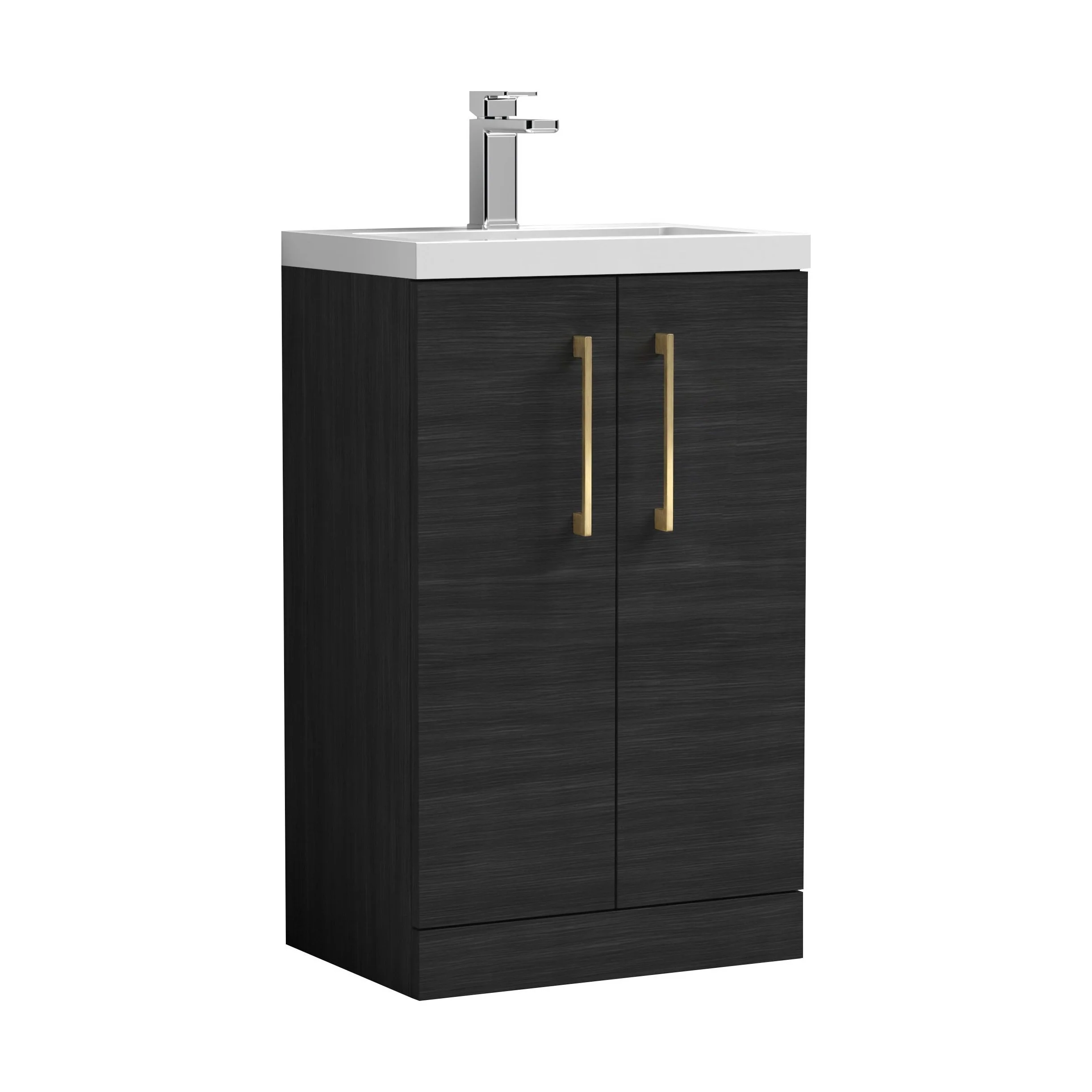 Bramshall Floor Standing Cloakroom Vanity Basin Unit with Choice of Finish, Handle Finish and Size - Image 139