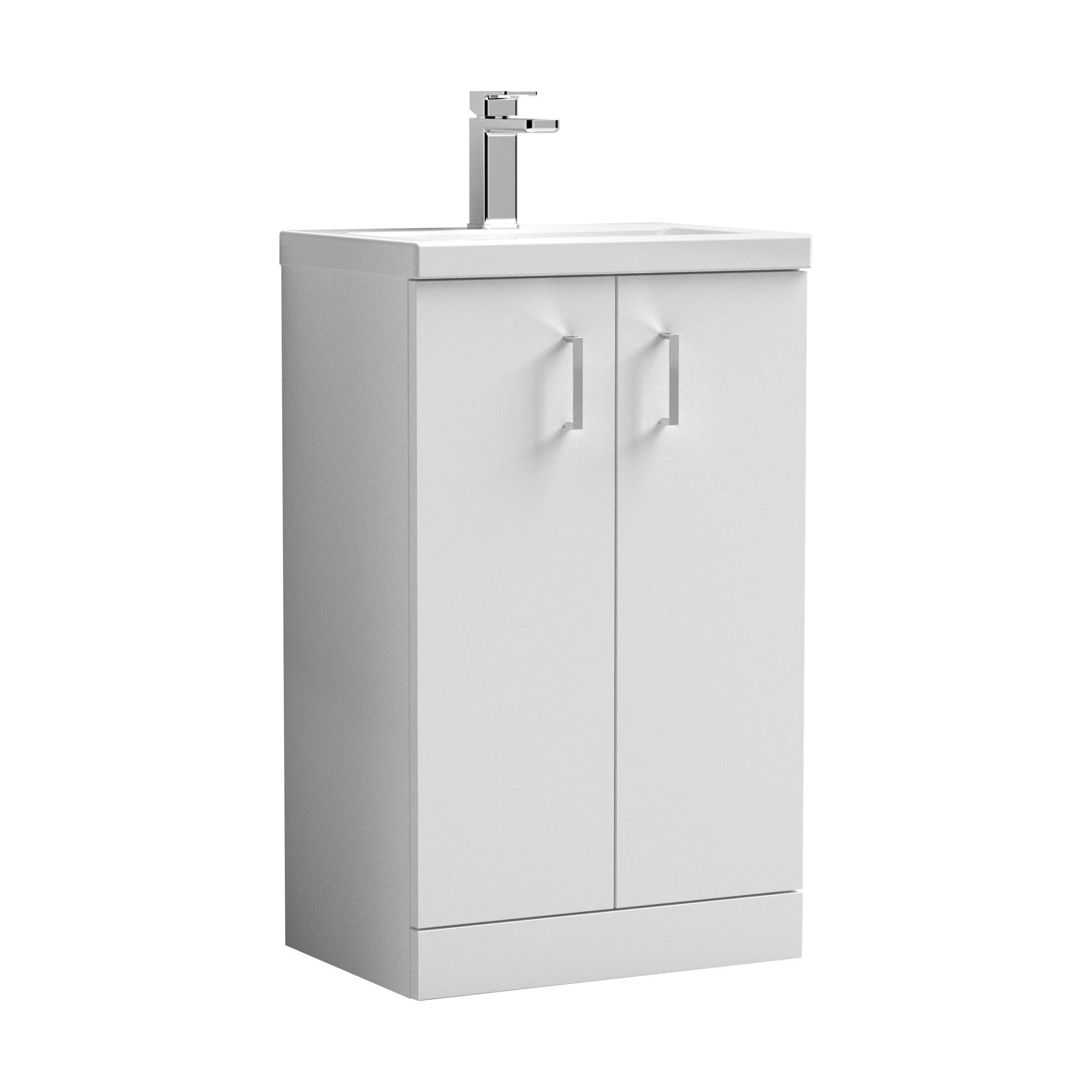 Bramshall Floor Standing Cloakroom Vanity Basin Unit with Choice of Finish, Handle Finish and Size - Image 144