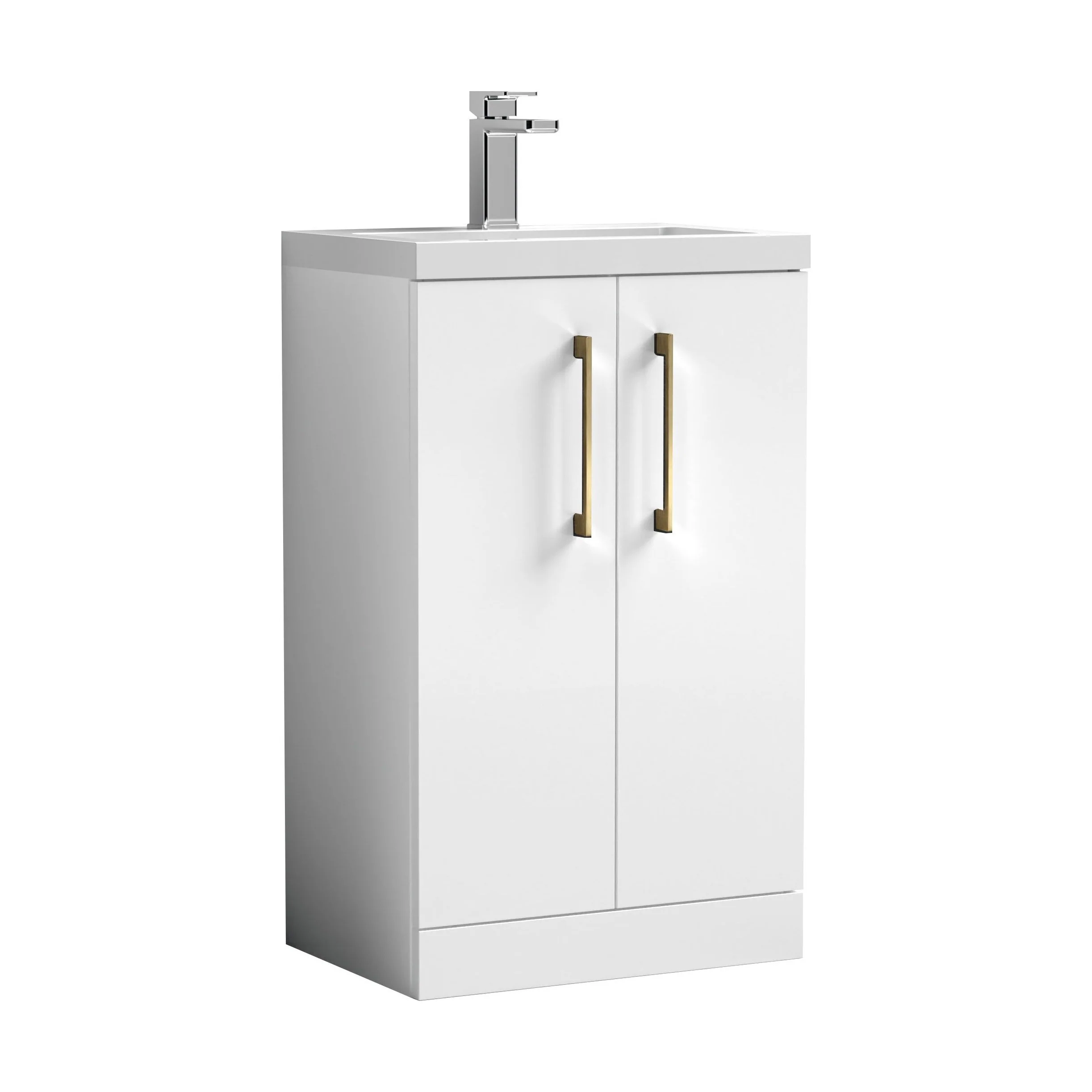 Bramshall Floor Standing Cloakroom Vanity Basin Unit with Choice of Finish, Handle Finish and Size - Image 145