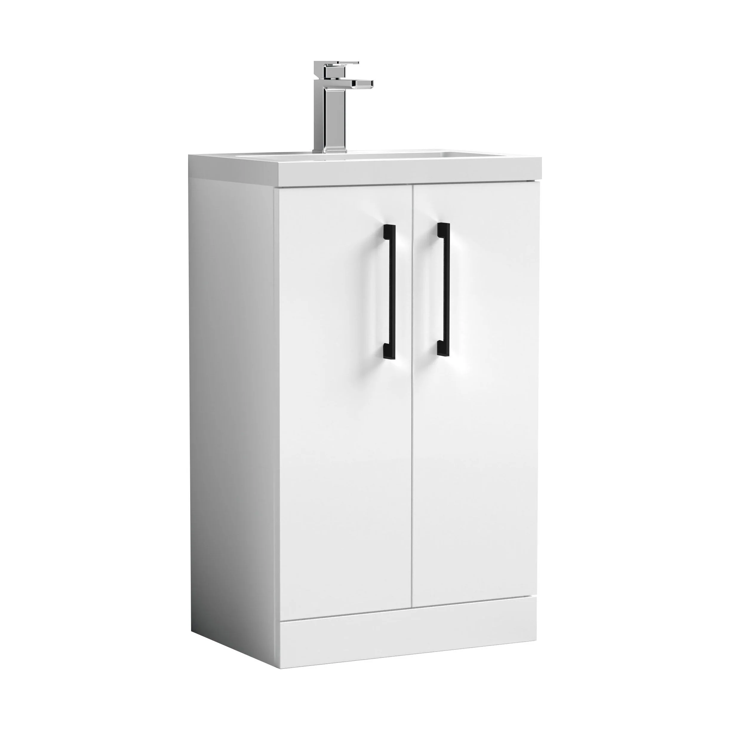 Bramshall Floor Standing Cloakroom Vanity Basin Unit with Choice of Finish, Handle Finish and Size - Image 146