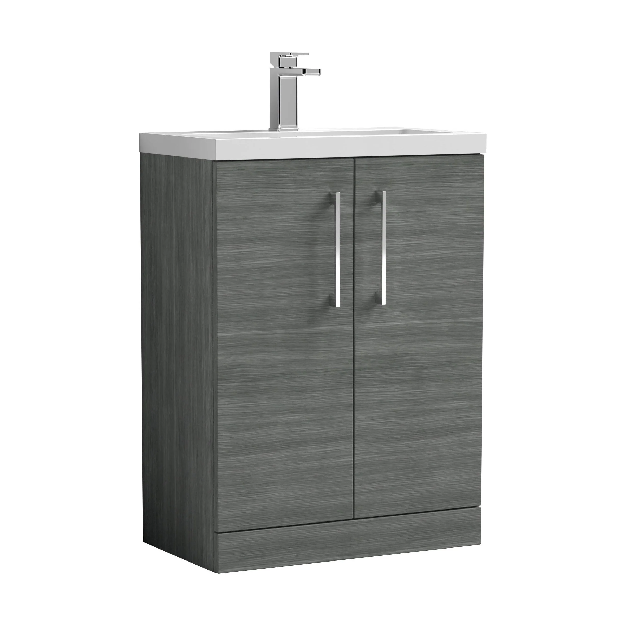 Bramshall Floor Standing Cloakroom Vanity Basin Unit with Choice of Finish, Handle Finish and Size - Image 150