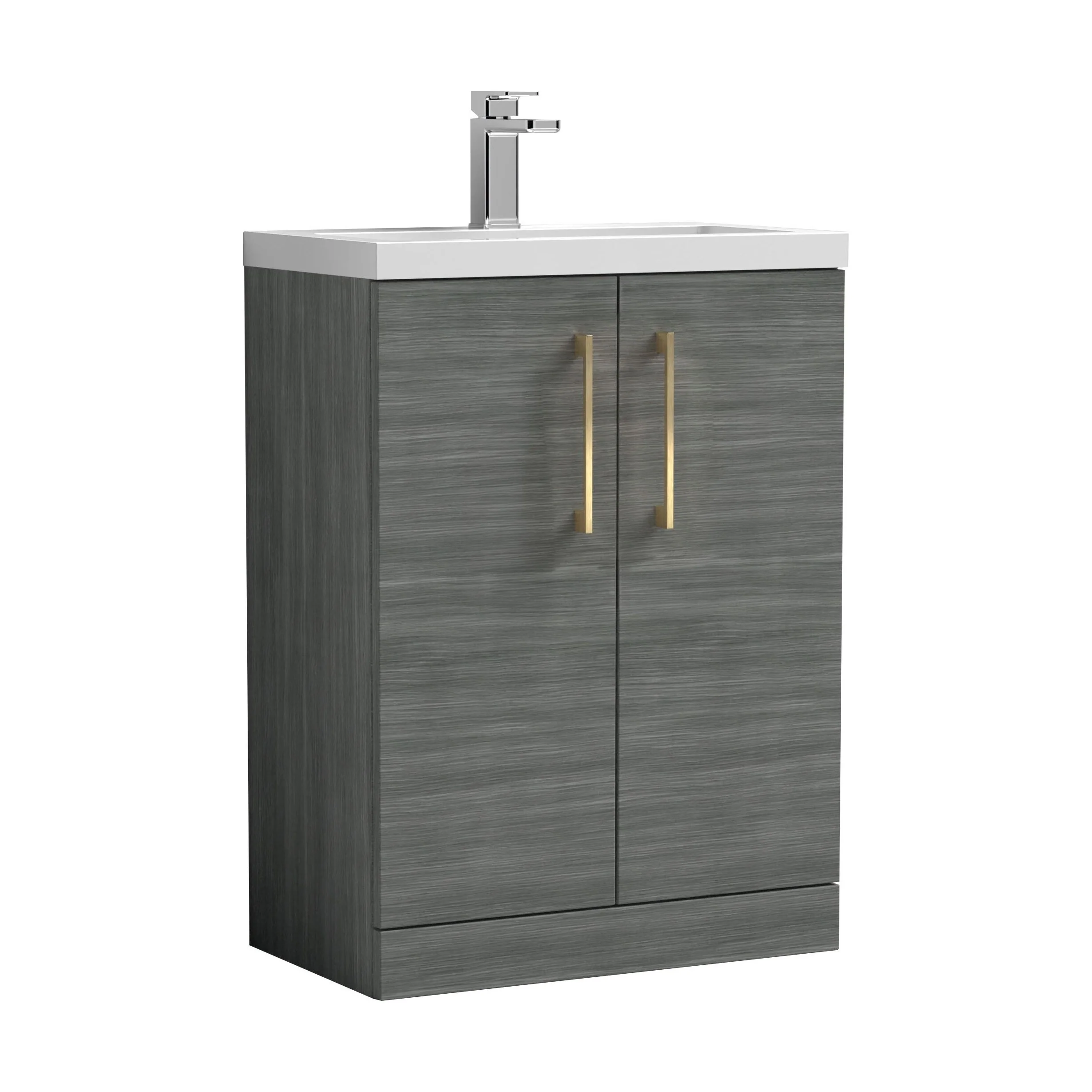 Bramshall Floor Standing Cloakroom Vanity Basin Unit with Choice of Finish, Handle Finish and Size - Image 151