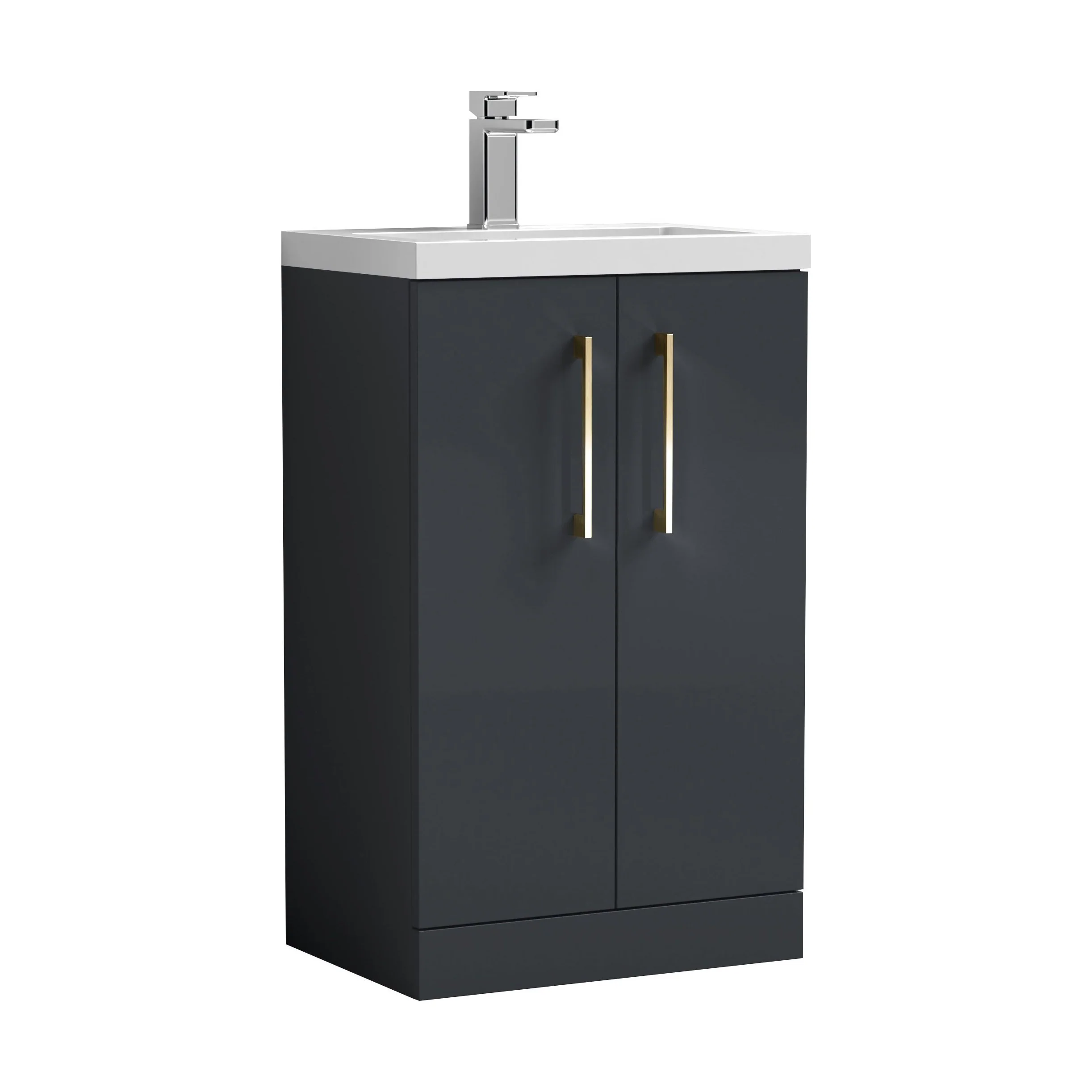 Bramshall Floor Standing Cloakroom Vanity Basin Unit with Choice of Finish, Handle Finish and Size - Image 164
