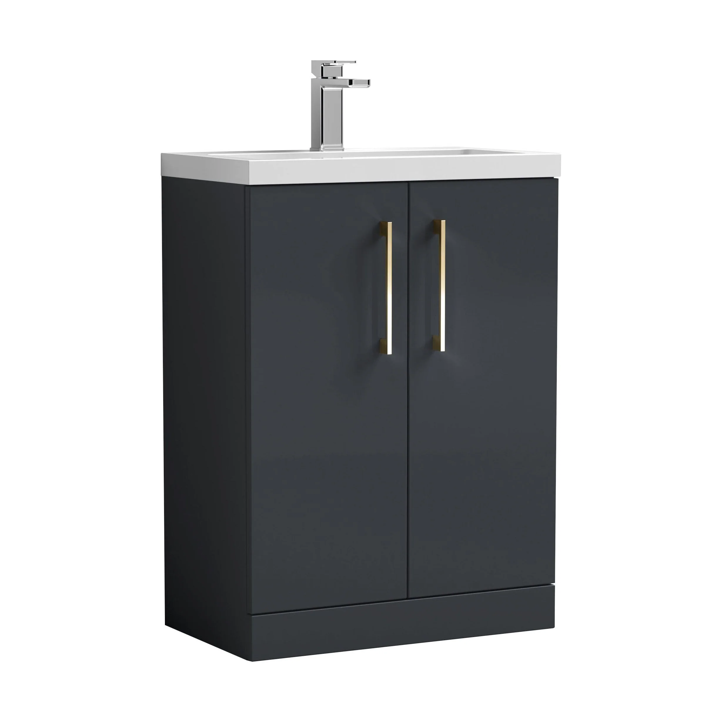 Bramshall Floor Standing Cloakroom Vanity Basin Unit with Choice of Finish, Handle Finish and Size - Image 169