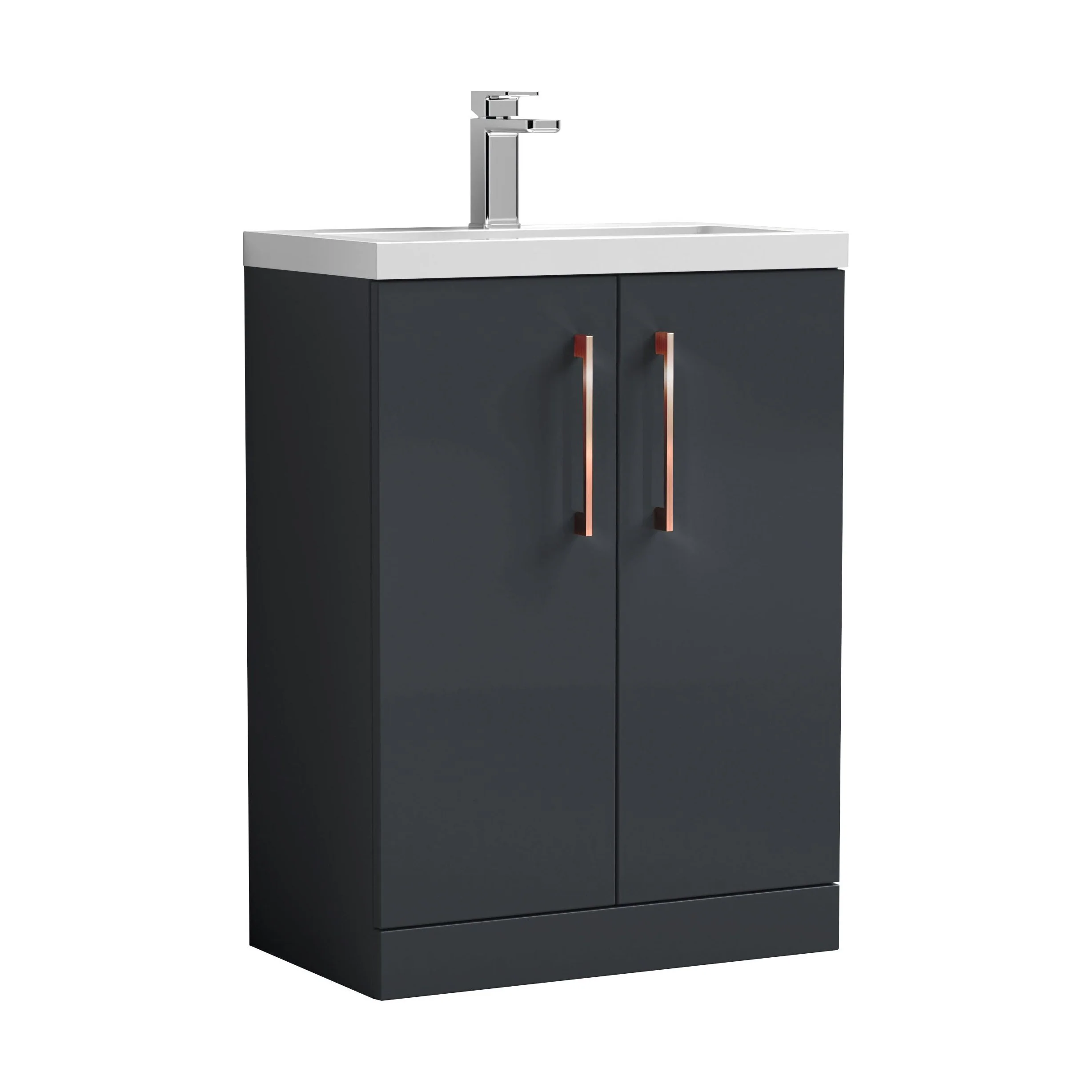 Bramshall Floor Standing Cloakroom Vanity Basin Unit with Choice of Finish, Handle Finish and Size - Image 171