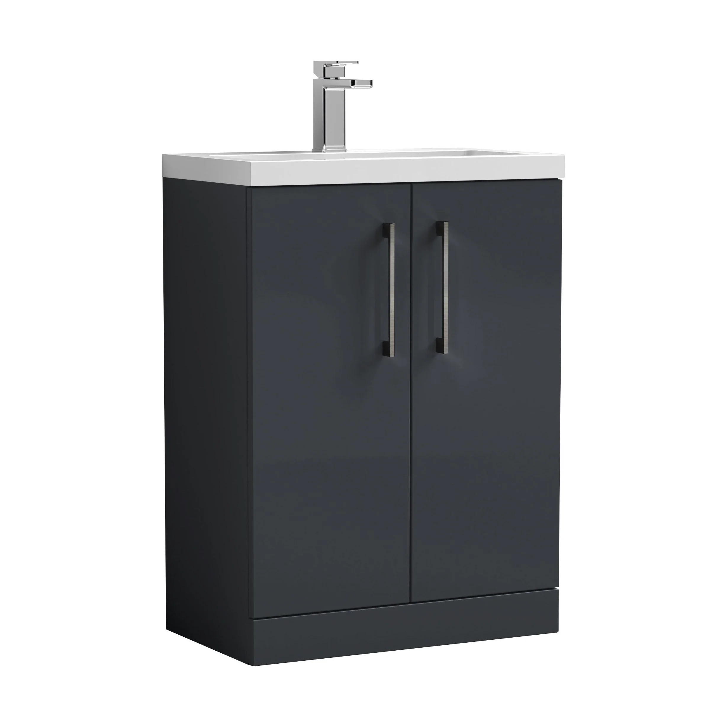 Bramshall Floor Standing Cloakroom Vanity Basin Unit with Choice of Finish, Handle Finish and Size - Image 173