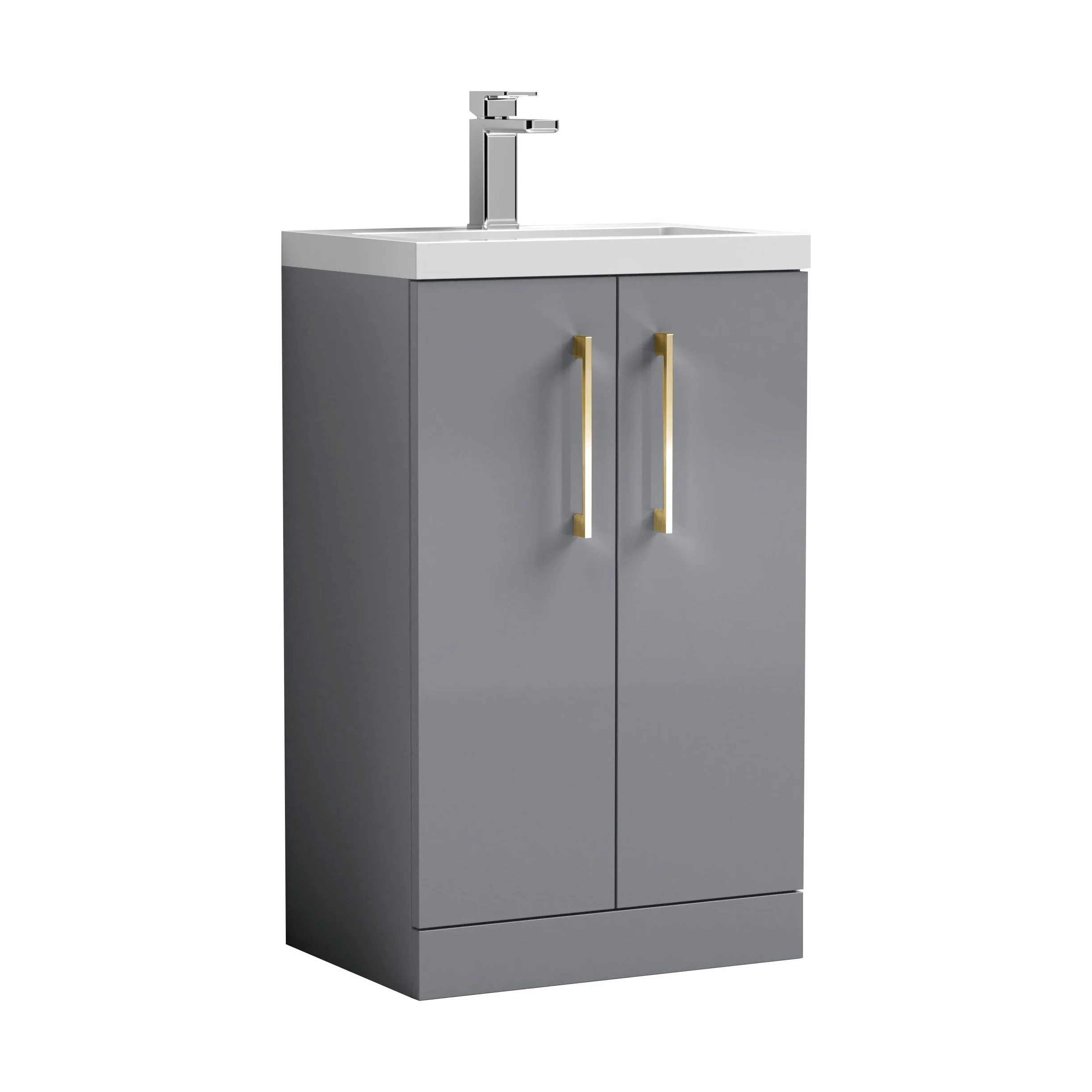 Bramshall Floor Standing Cloakroom Vanity Basin Unit with Choice of Finish, Handle Finish and Size - Image 174