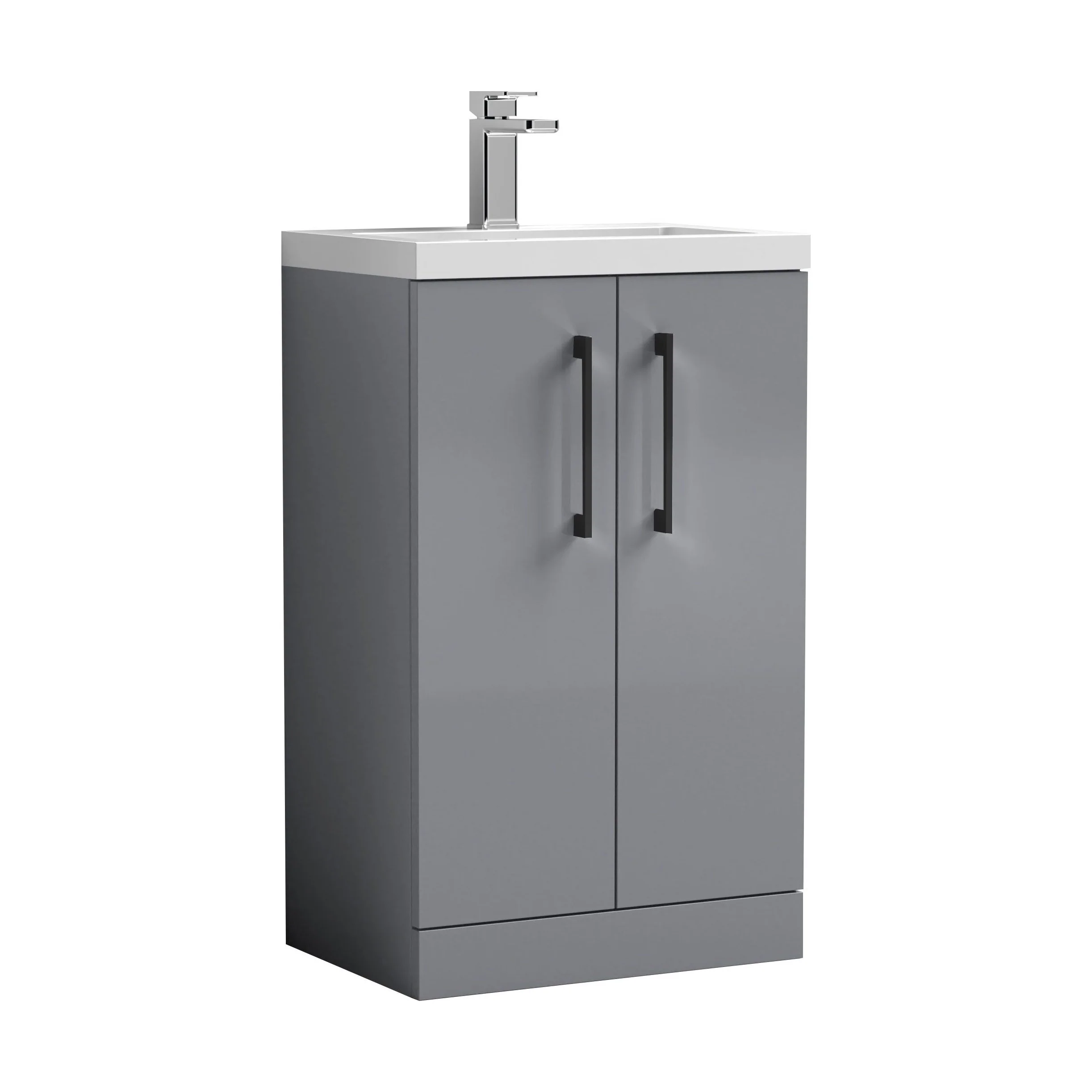 Bramshall Floor Standing Cloakroom Vanity Basin Unit with Choice of Finish, Handle Finish and Size - Image 175