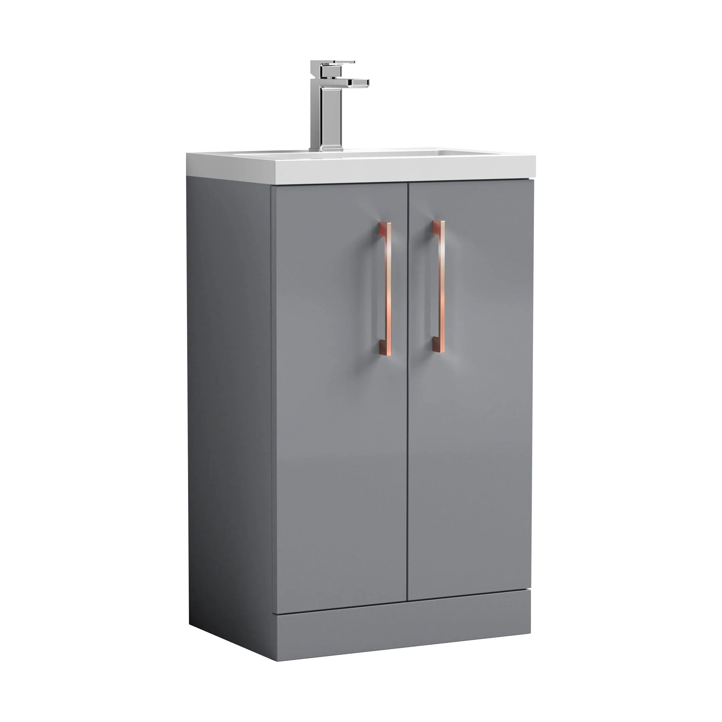 Bramshall Floor Standing Cloakroom Vanity Basin Unit with Choice of Finish, Handle Finish and Size - Image 176