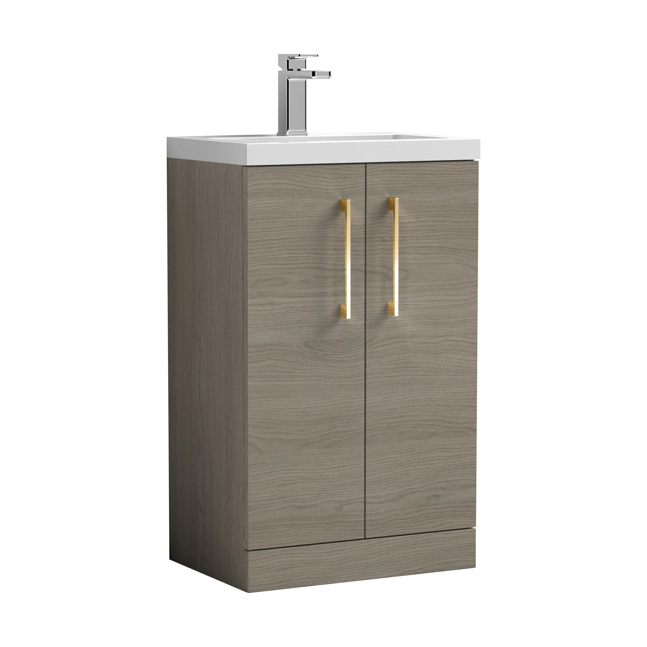 Bramshall Floor Standing Cloakroom Vanity Basin Unit with Choice of Finish, Handle Finish and Size - Image 195