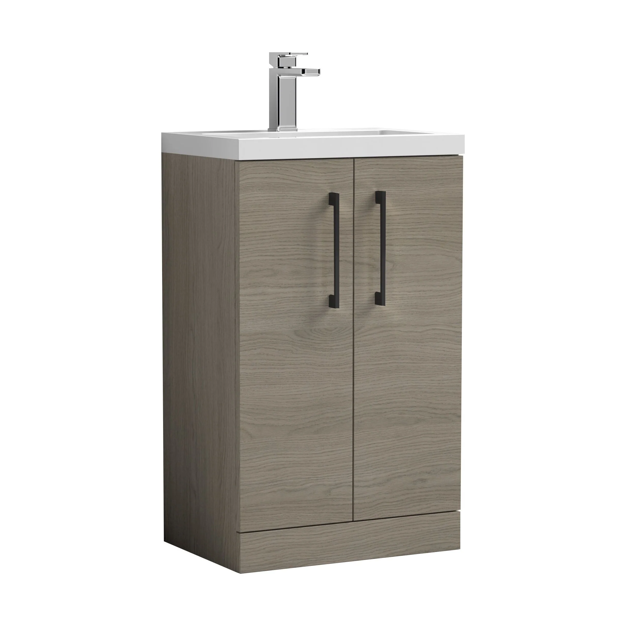 Bramshall Floor Standing Cloakroom Vanity Basin Unit with Choice of Finish, Handle Finish and Size - Image 196