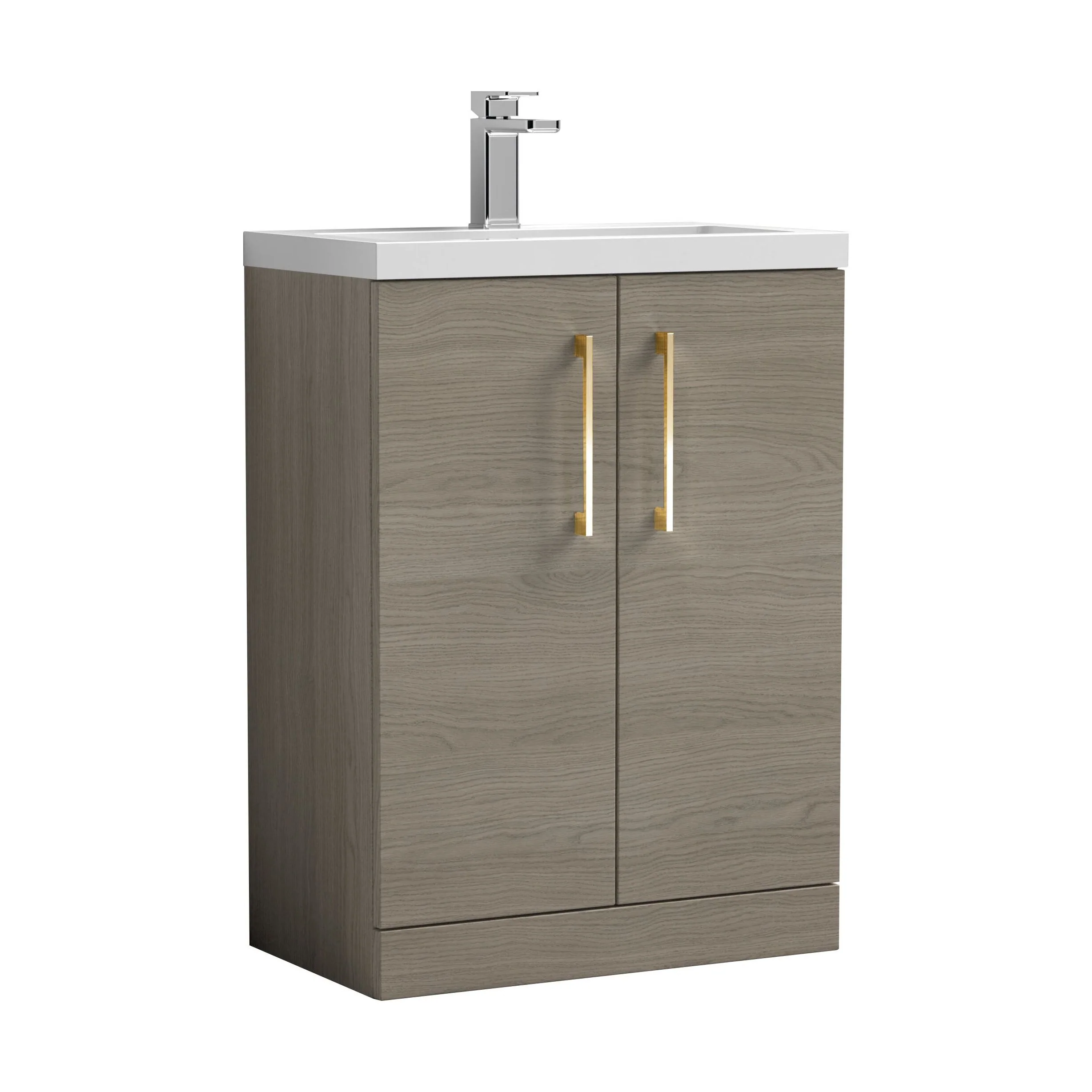 Bramshall Floor Standing Cloakroom Vanity Basin Unit with Choice of Finish, Handle Finish and Size - Image 201