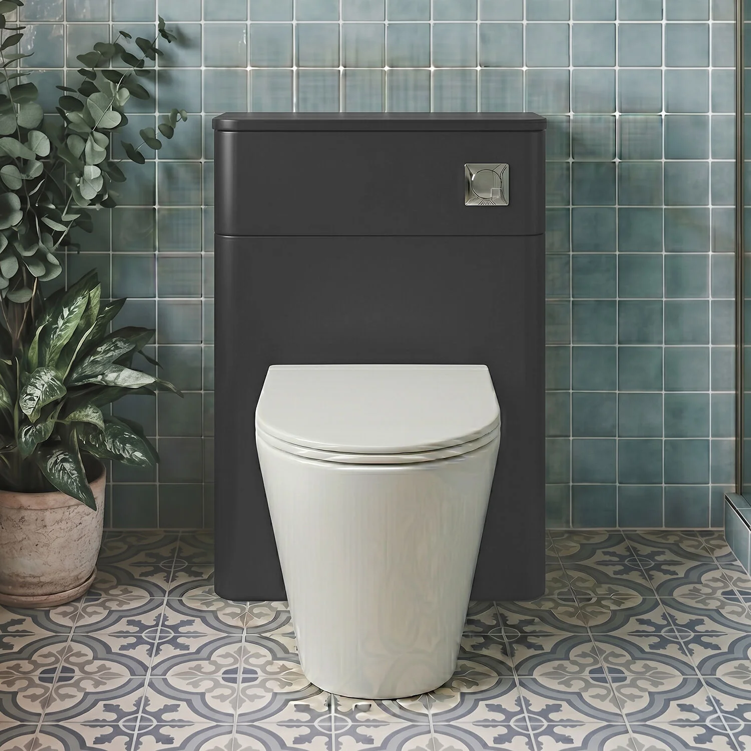 Flashbrook Contemporary Floor Standing WC Toilet Unit - 500mm - Choice of Finish - Image 2