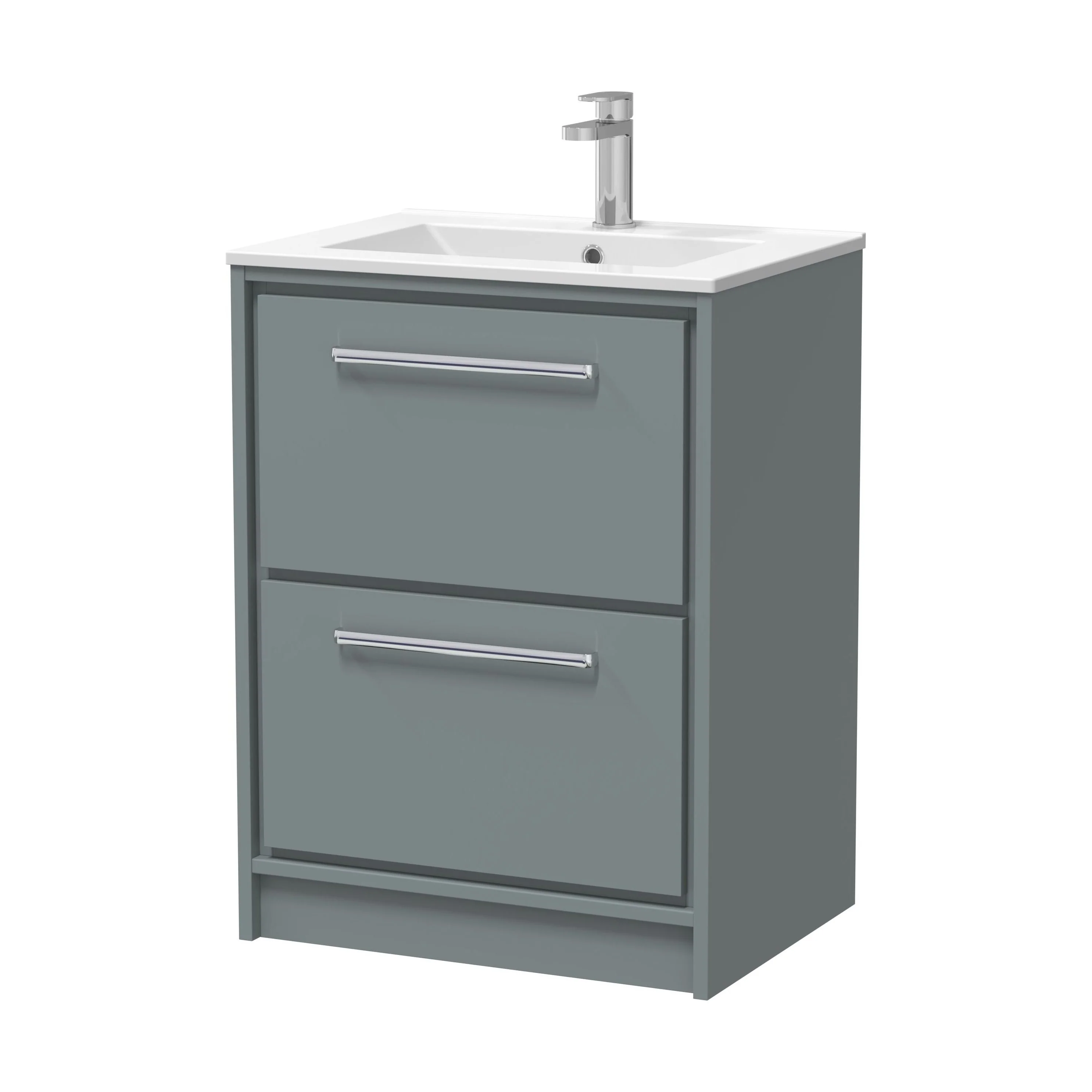 Longnor Floor Standing 2 Drawer Vanity Unit - Choice of Colour, Basin Type and Size - Image 14