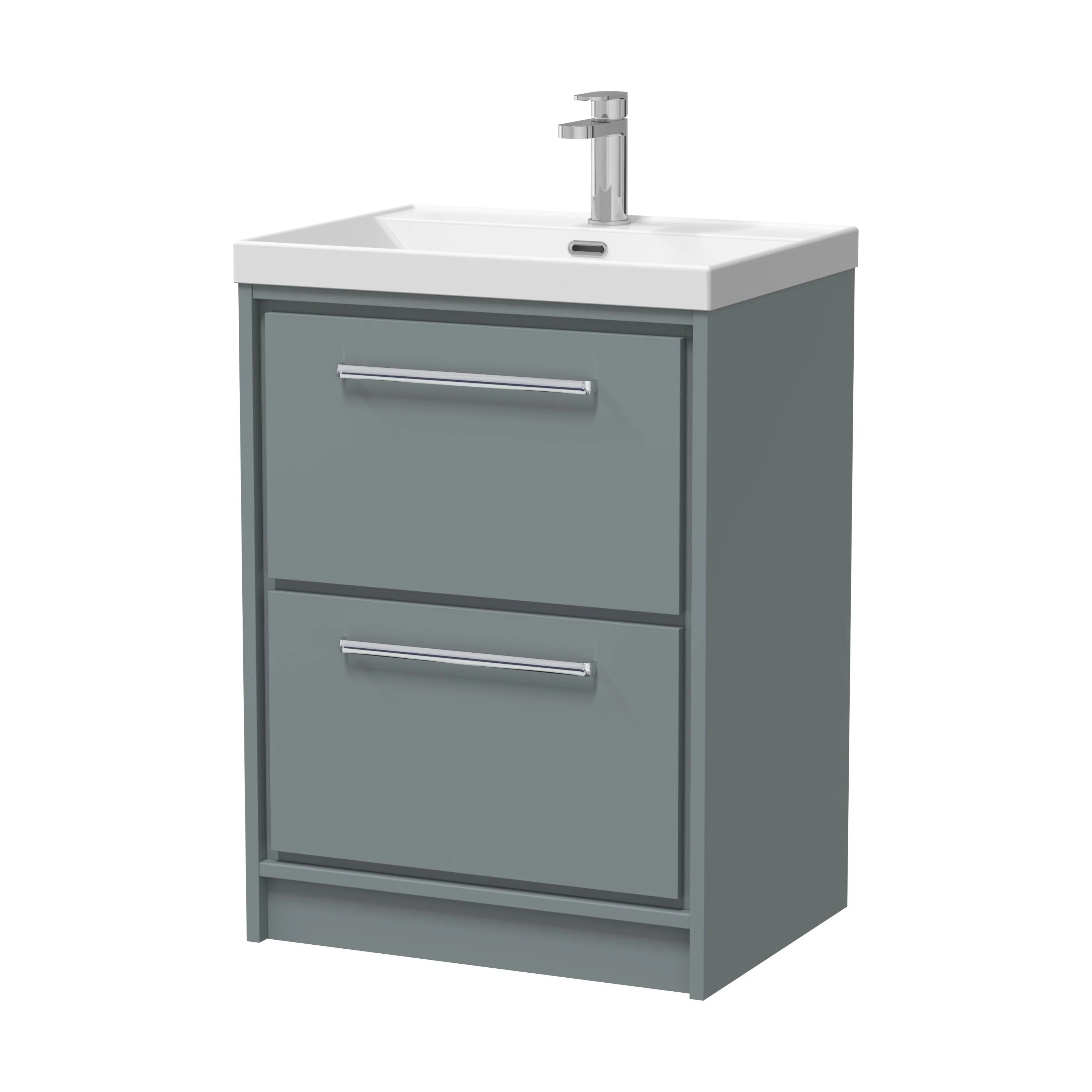 Longnor Floor Standing 2 Drawer Vanity Unit - Choice of Colour, Basin Type and Size - Image 15