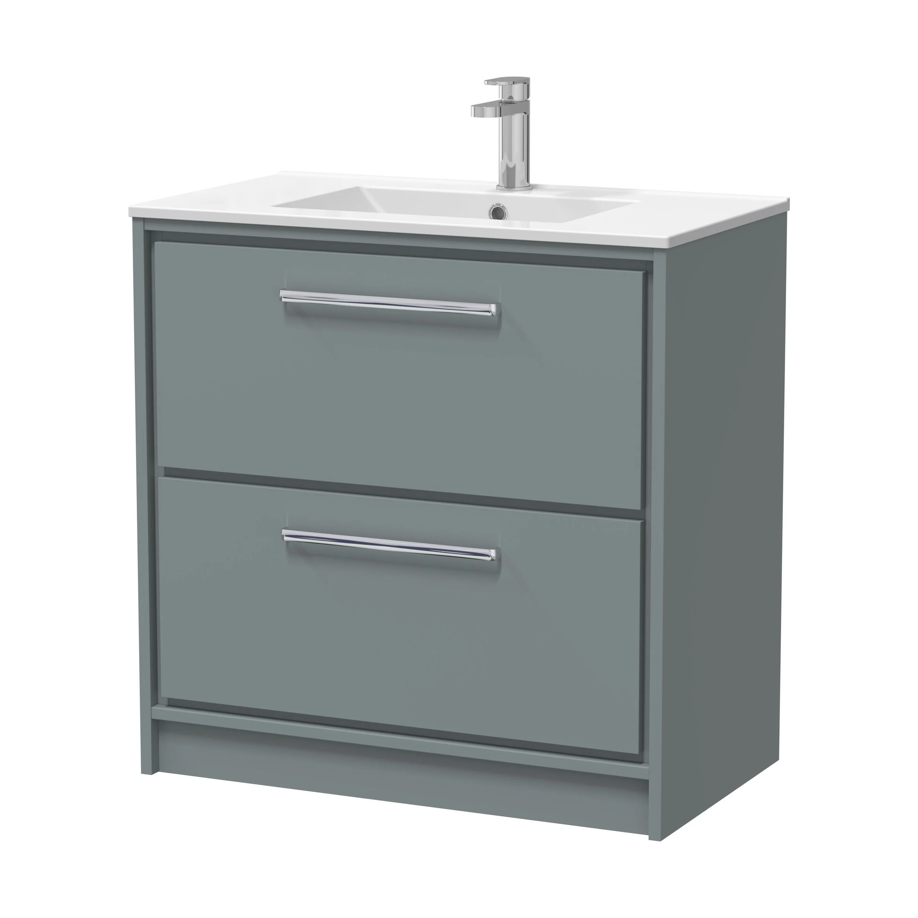 Longnor Floor Standing 2 Drawer Vanity Unit - Choice of Colour, Basin Type and Size - Image 16