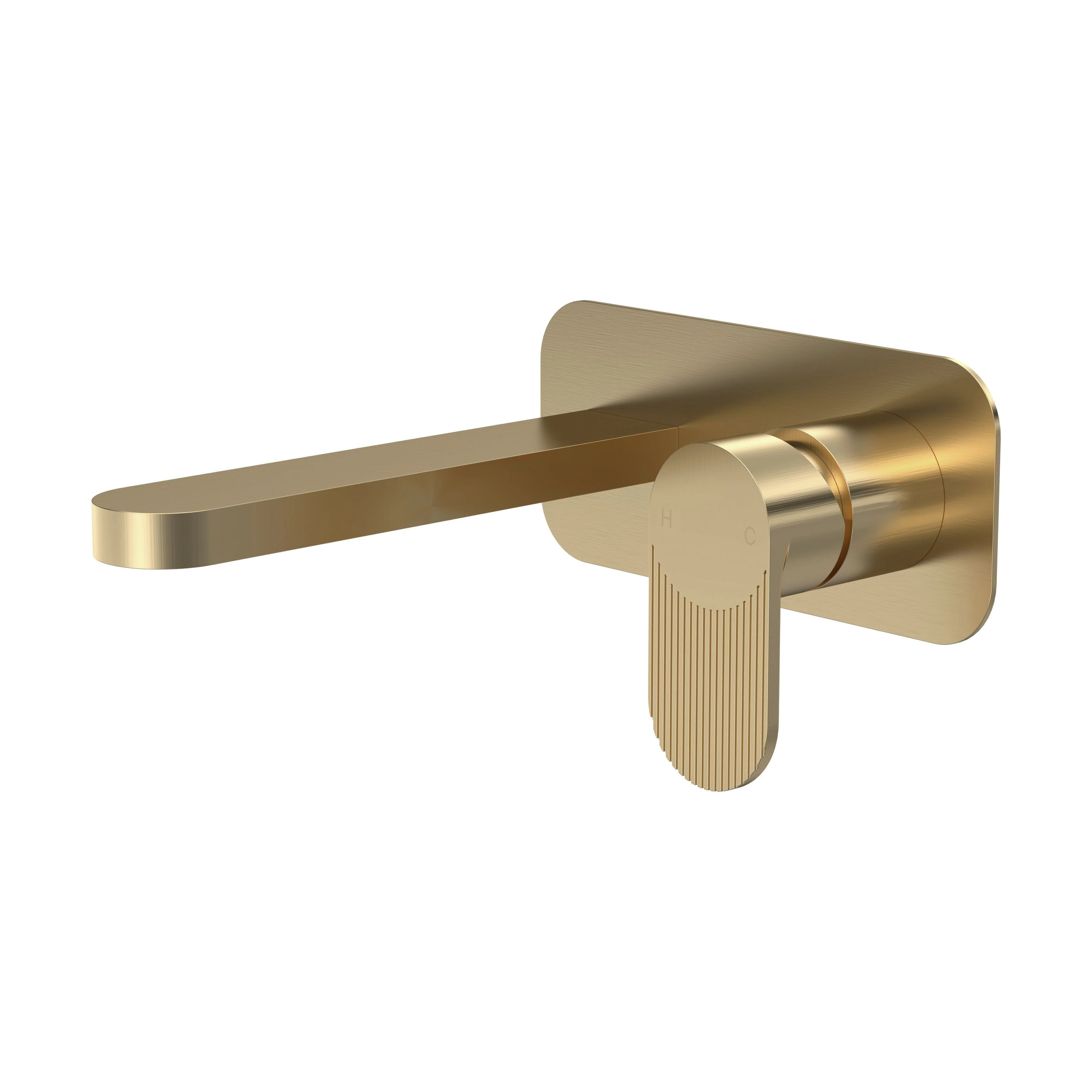 Fluted 2TH W/M Basin Mixer with Plate