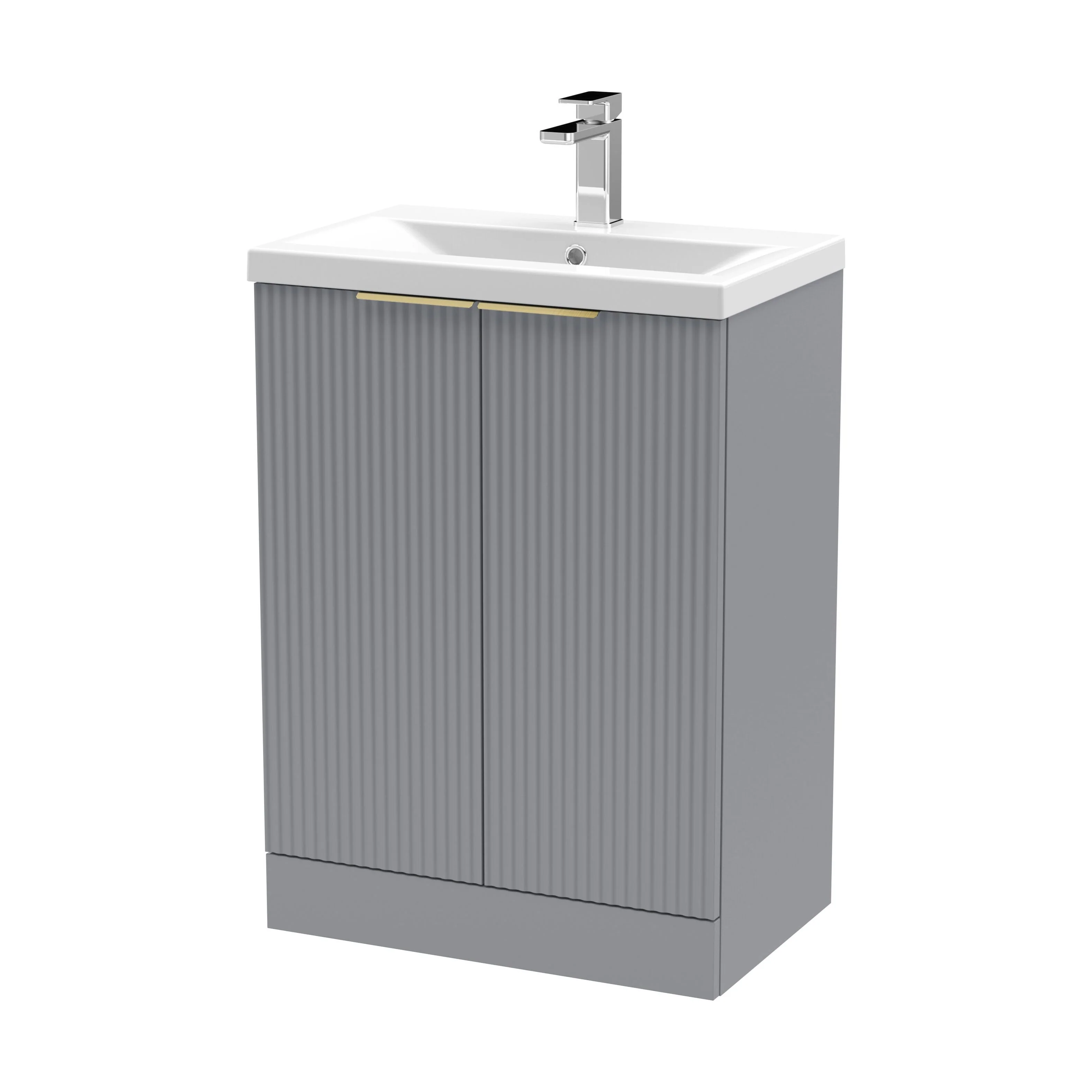 Tixall Fluted Front Floor Standing Vanity Basin Unit with Choice of Size, Colour and Handle Options - Image 121