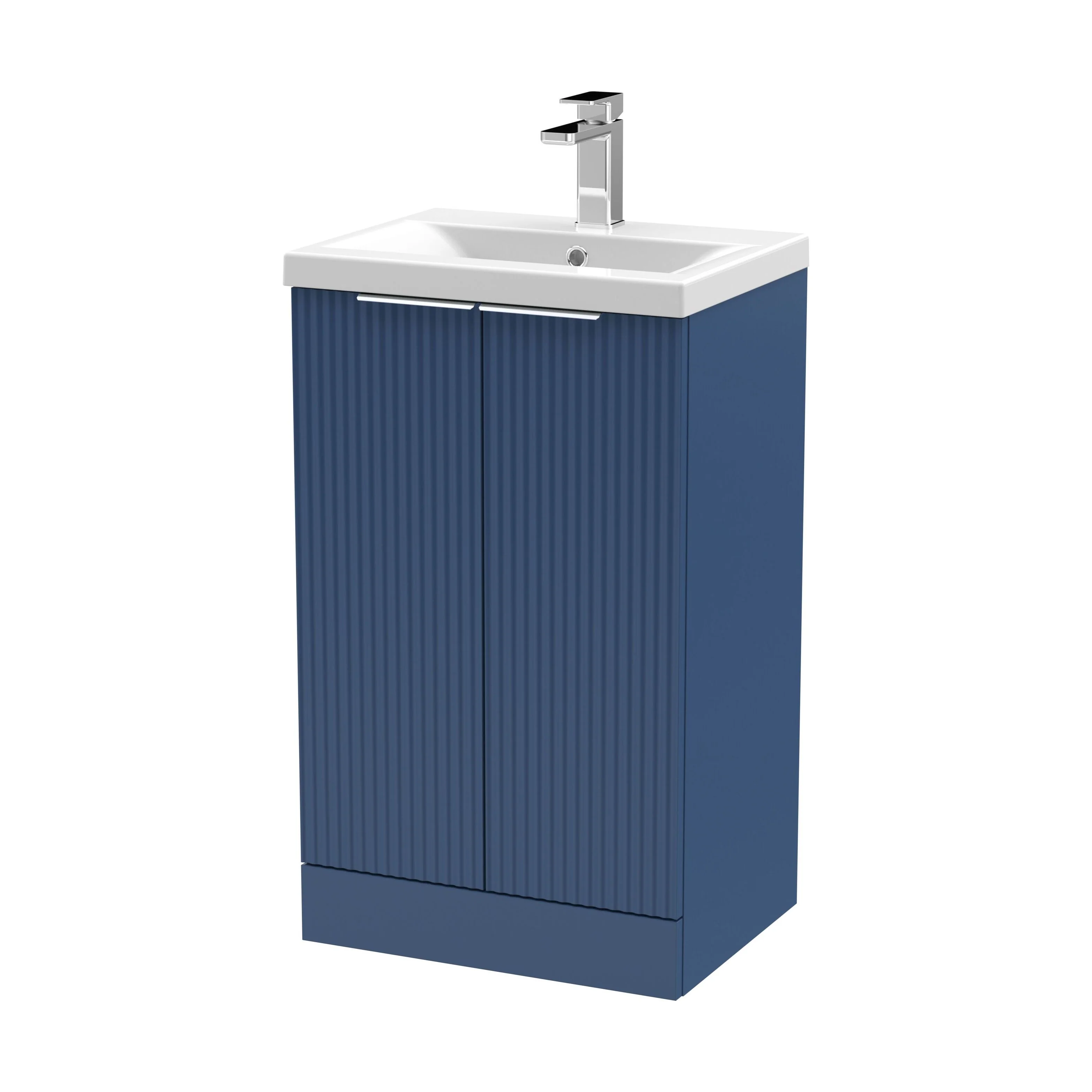 Tixall Fluted Front Floor Standing Vanity Basin Unit with Choice of Size, Colour and Handle Options - Image 122