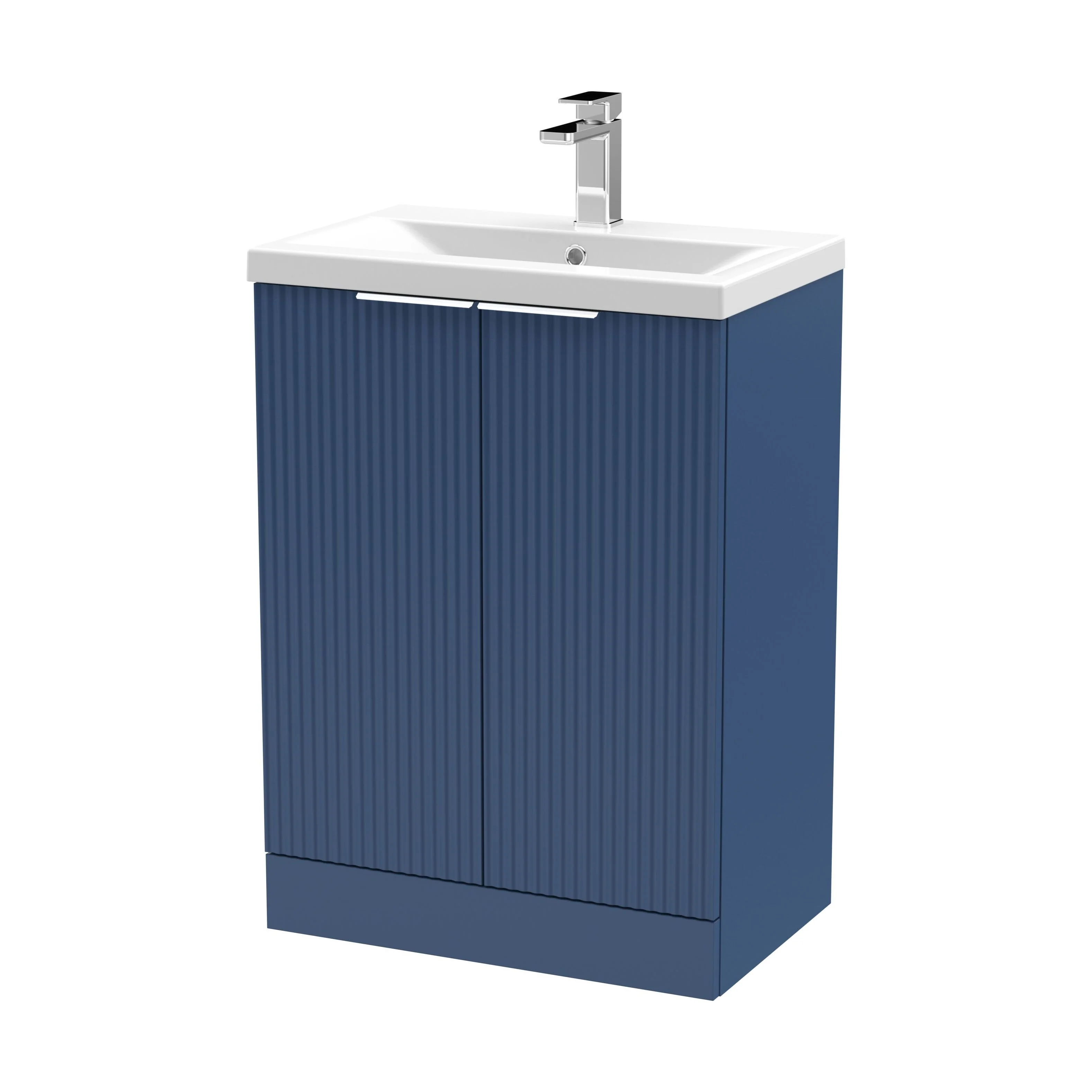 Tixall Fluted Front Floor Standing Vanity Basin Unit with Choice of Size, Colour and Handle Options - Image 125