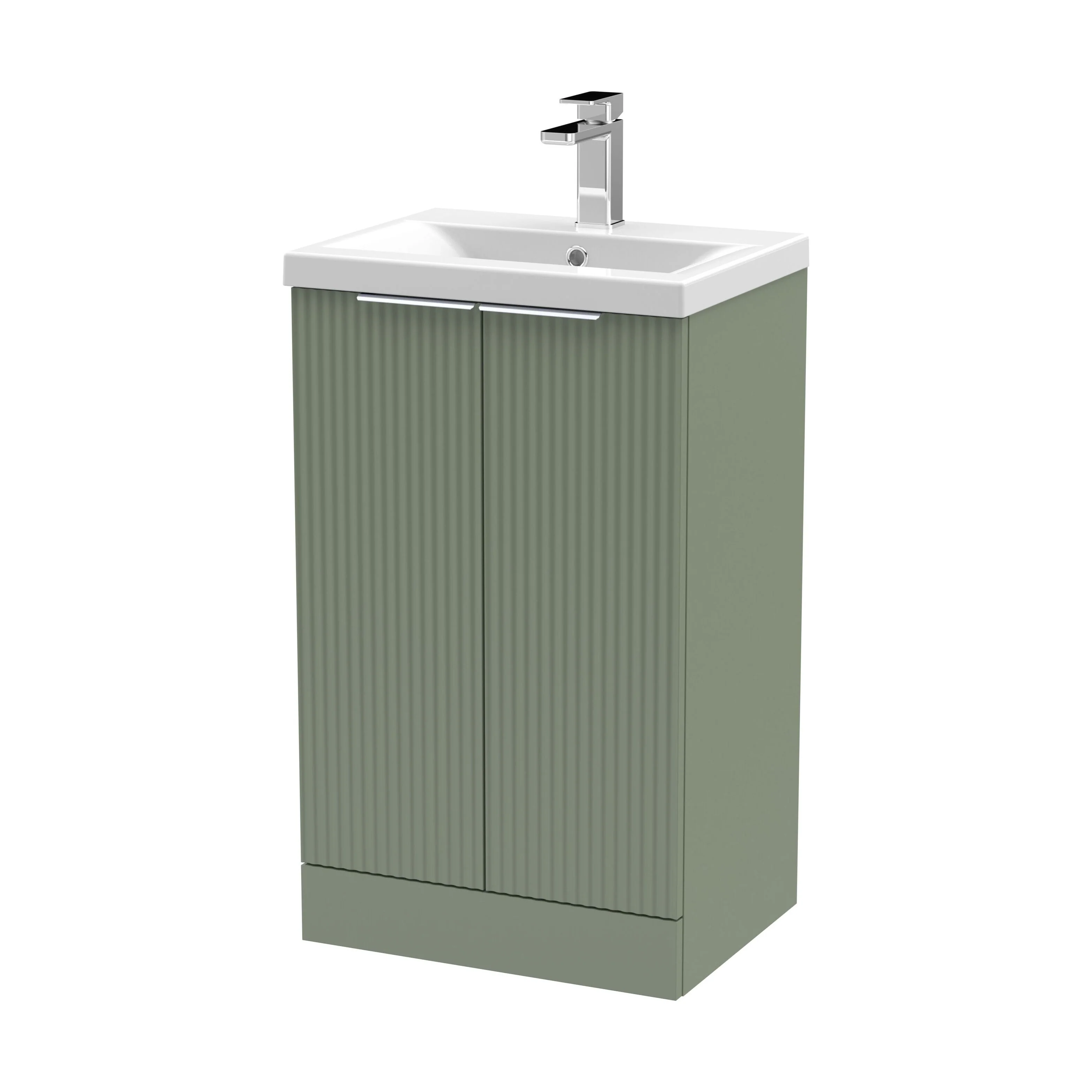 Tixall Fluted Front Floor Standing Vanity Basin Unit with Choice of Size, Colour and Handle Options - Image 128