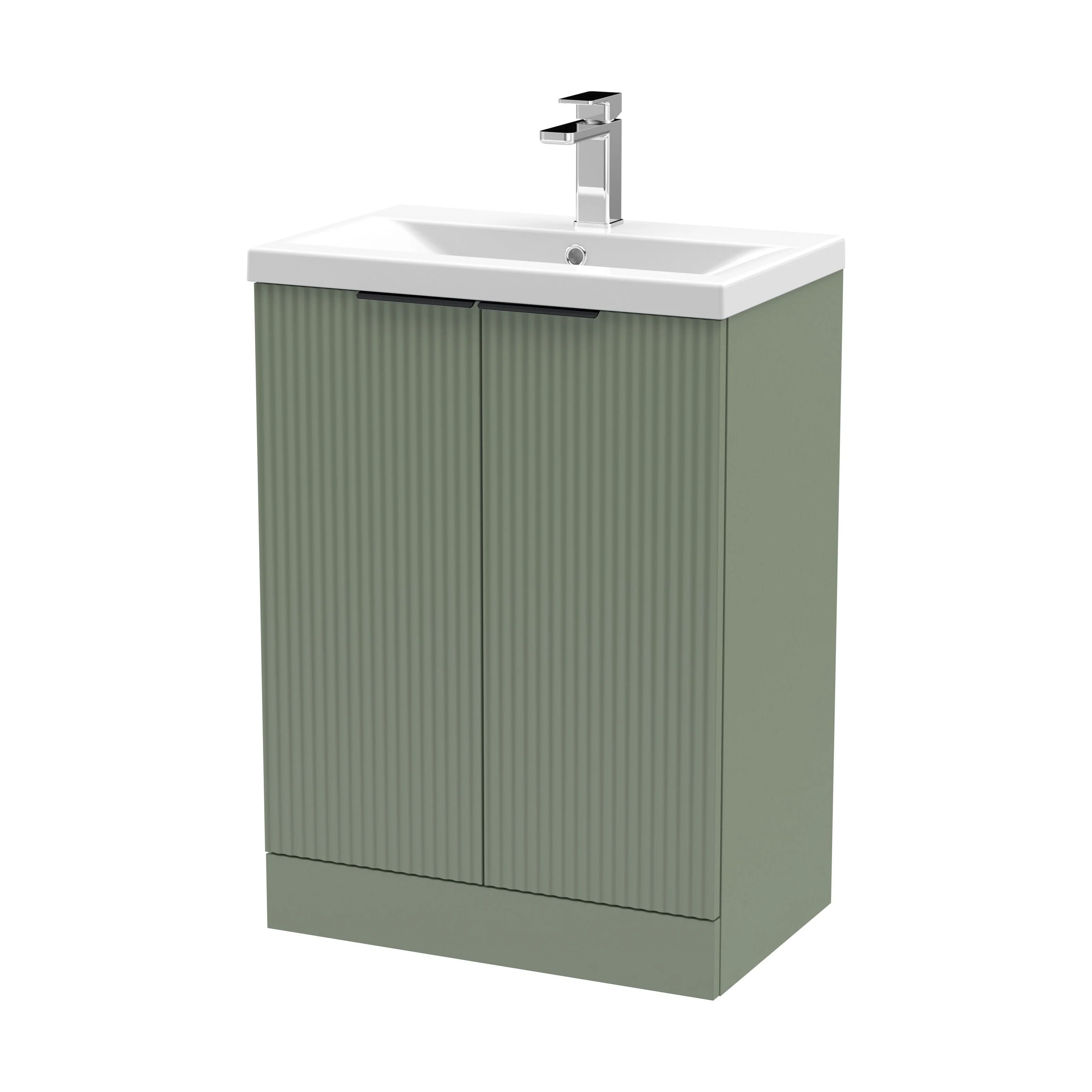 Tixall Fluted Front Floor Standing Vanity Basin Unit with Choice of Size, Colour and Handle Options - Image 131