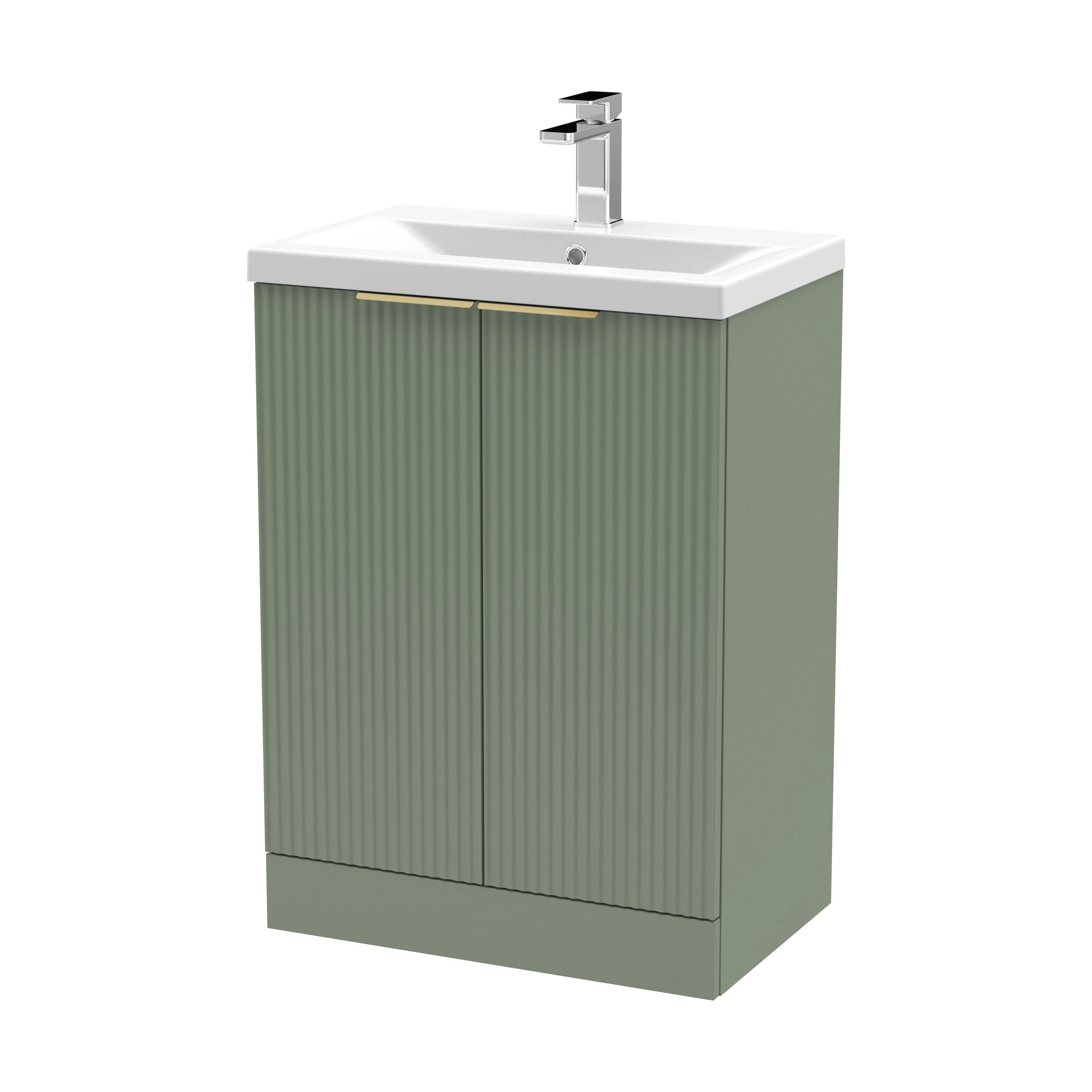 Tixall Fluted Front Floor Standing Vanity Basin Unit with Choice of Size, Colour and Handle Options - Image 132