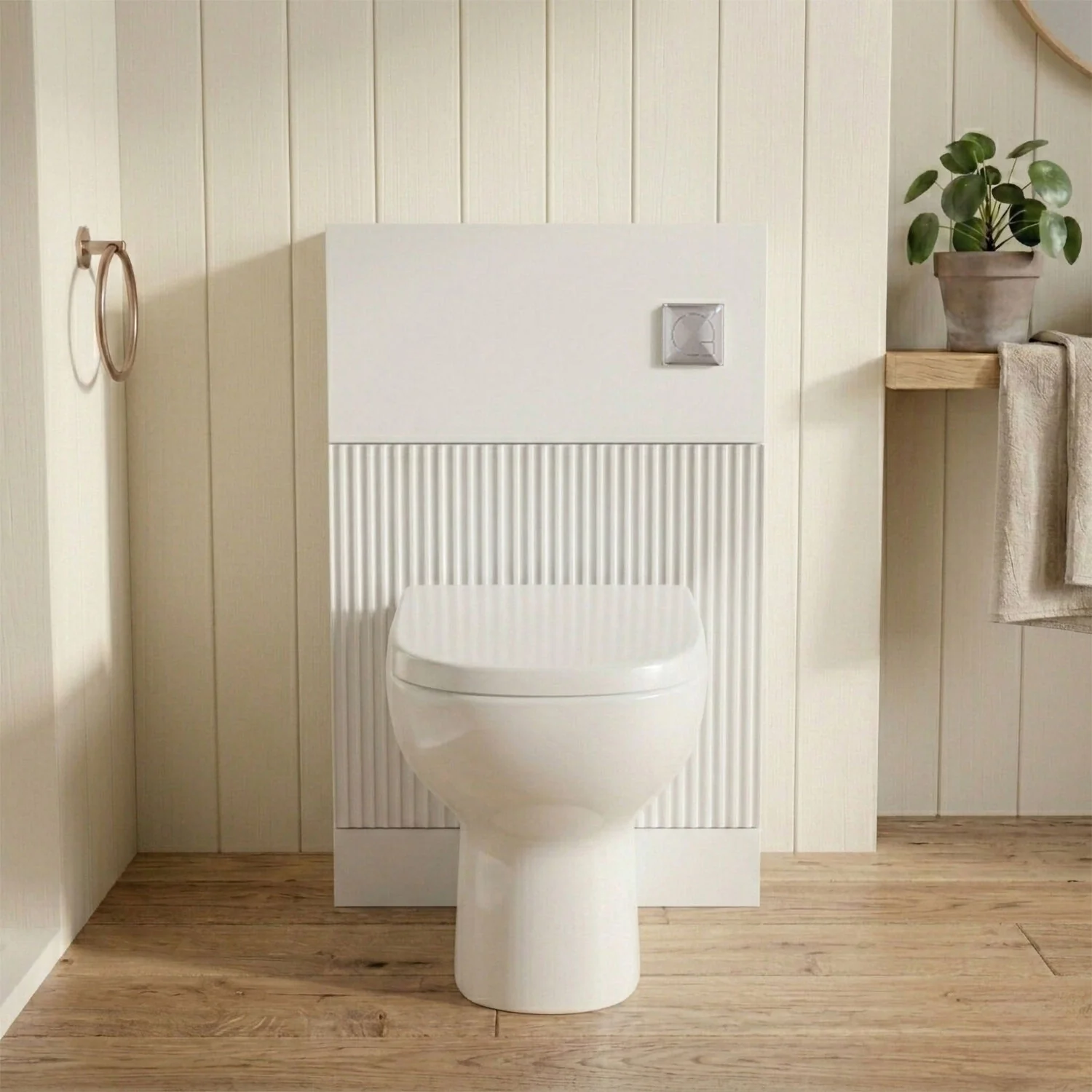 Balterley Tixall Fluted Front Floor Standing WC Unit, 500mm, Choice of Colour