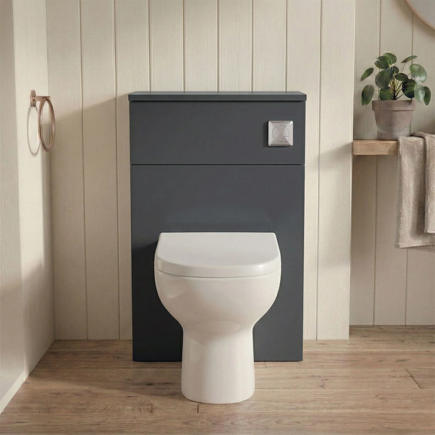 Balterley Tixall Fluted Front Floor Standing WC Unit, 500mm, Choice of Colour - Image 2