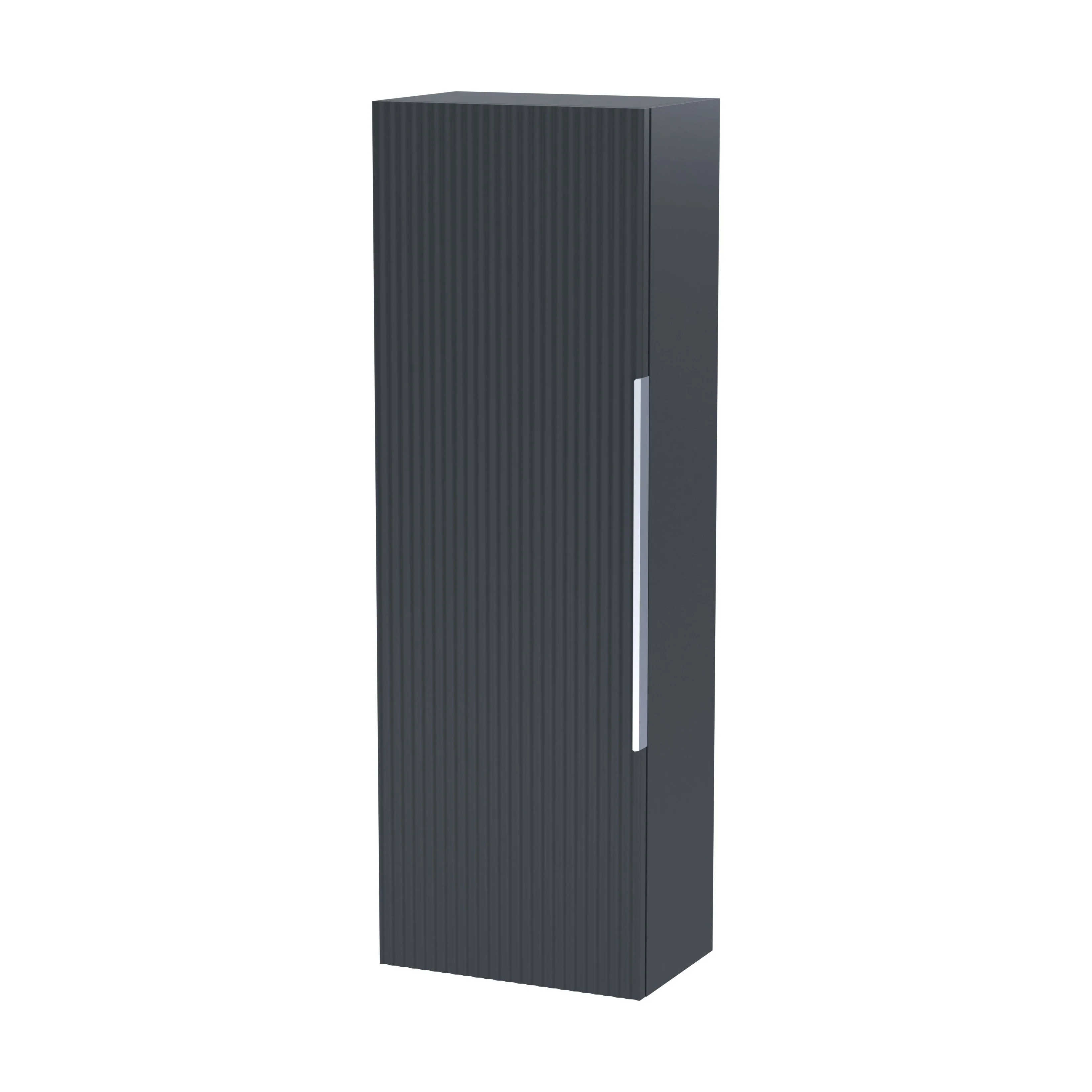 Tixall Fluted Wall Hung Tall Bathroom Storage Unit, 400mm, Multiple Colours and Handle Options - Image 46