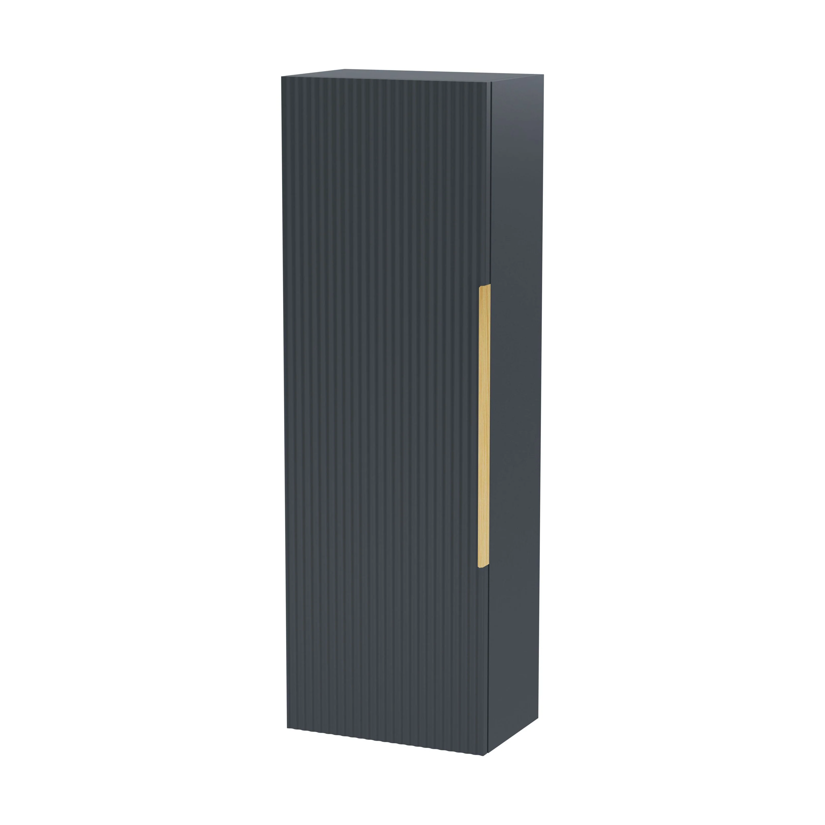 Tixall Fluted Wall Hung Tall Bathroom Storage Unit, 400mm, Multiple Colours and Handle Options - Image 48